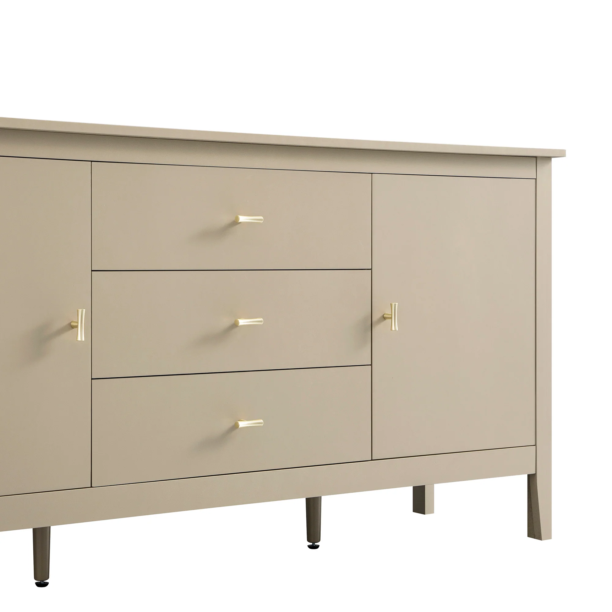 Oakham Wide Sideboard with Drawers, Deep Greige - Image 15