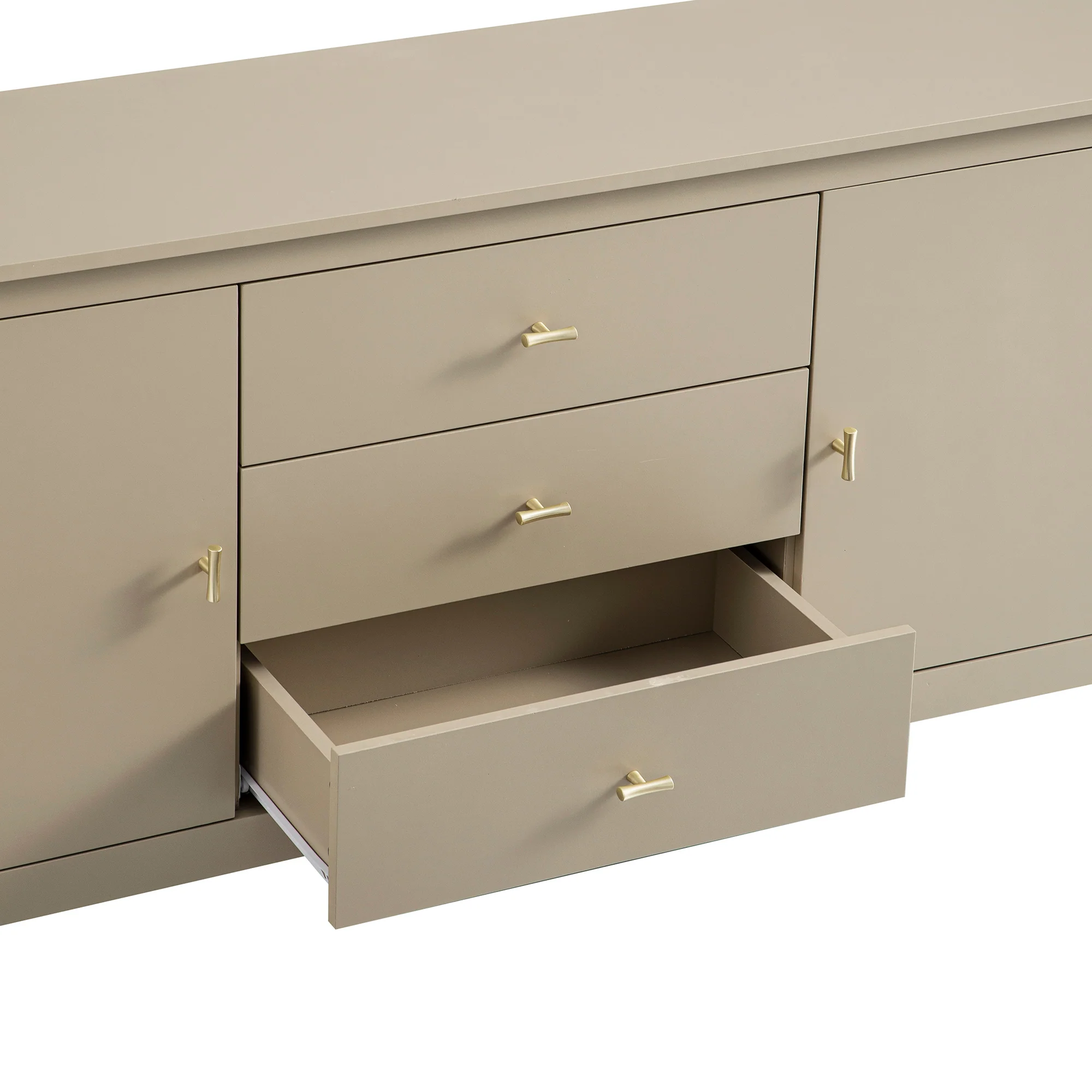 Oakham Wide Sideboard with Drawers, Deep Greige - Image 16