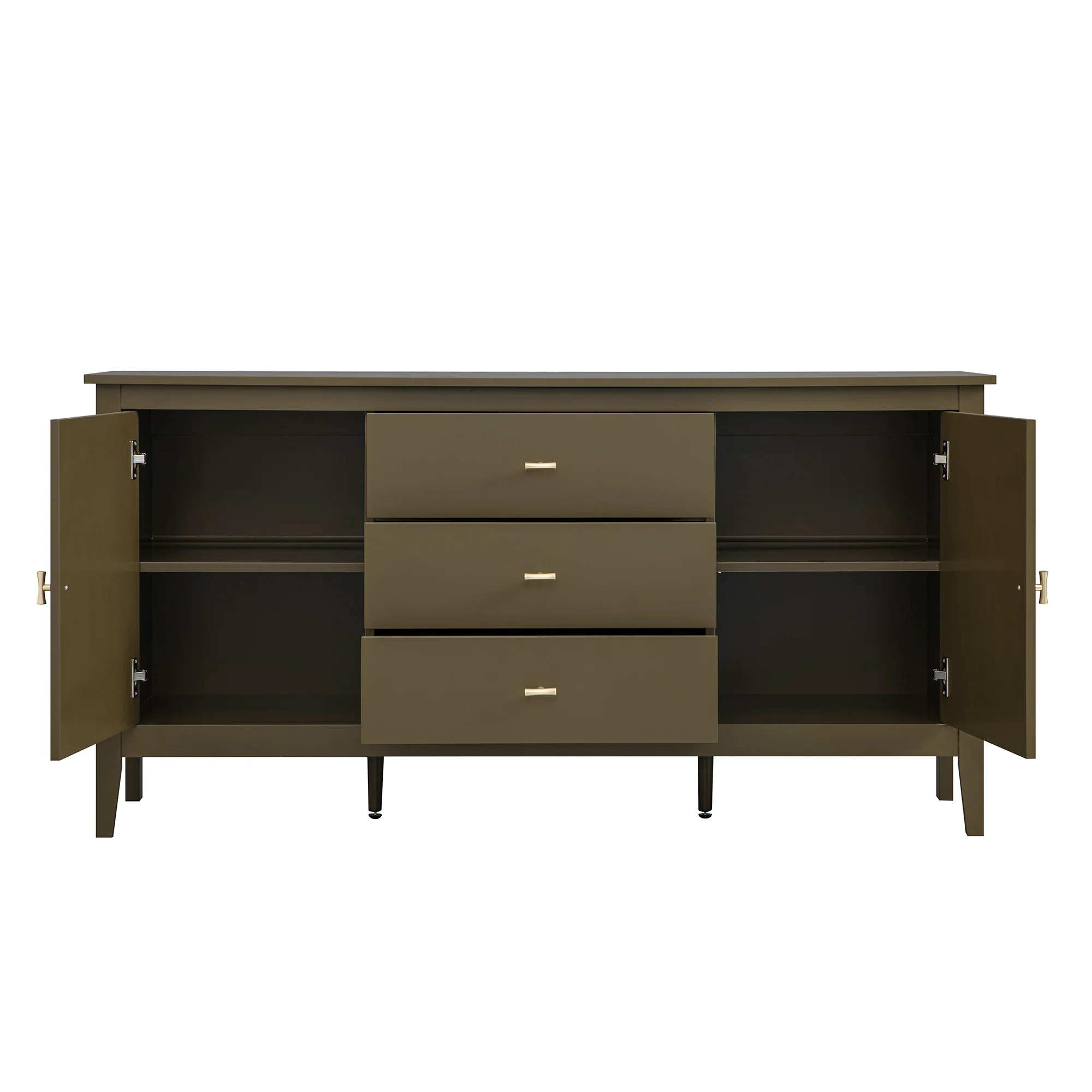 Oakham Wide Sideboard with Drawers, Olive Grove - Image 10