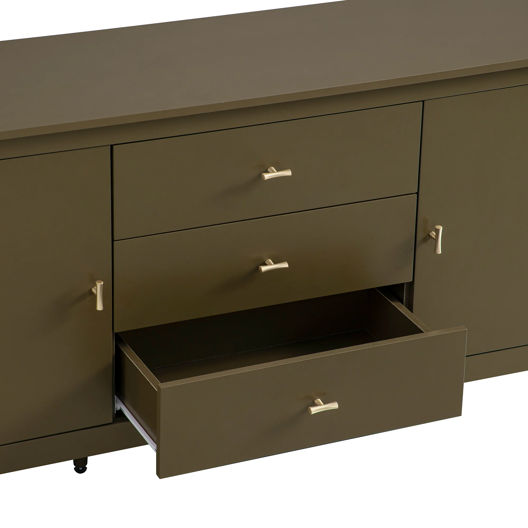 Oakham Wide Sideboard with Drawers, Olive Grove - Image 14