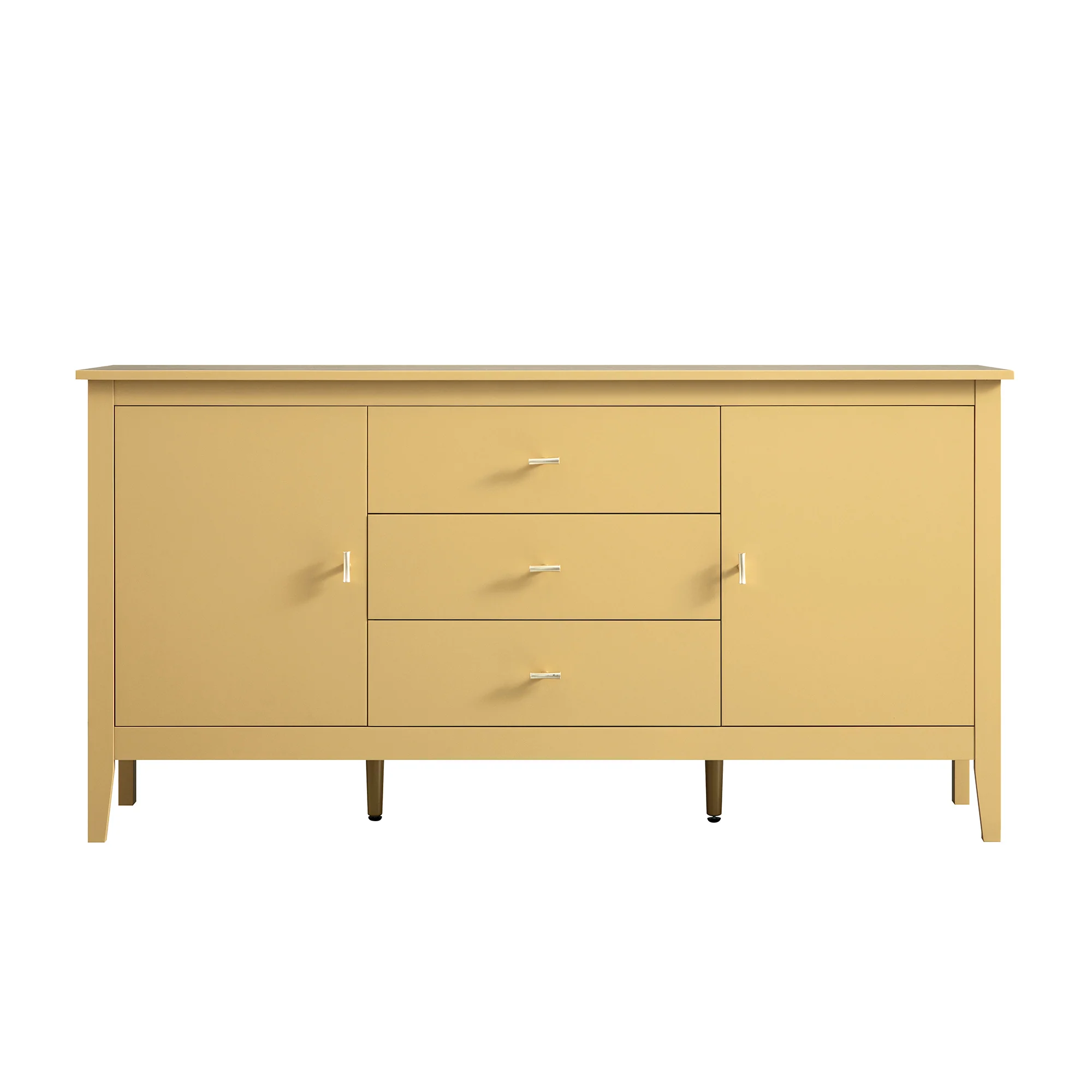 Oakham Wide Sideboard with Drawers, Rattan Yellow - Image 8