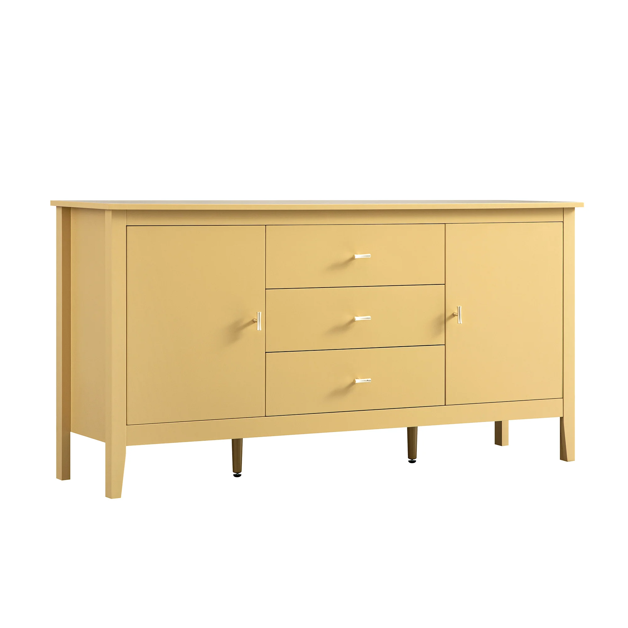 Oakham Wide Sideboard with Drawers, Rattan Yellow - Image 9