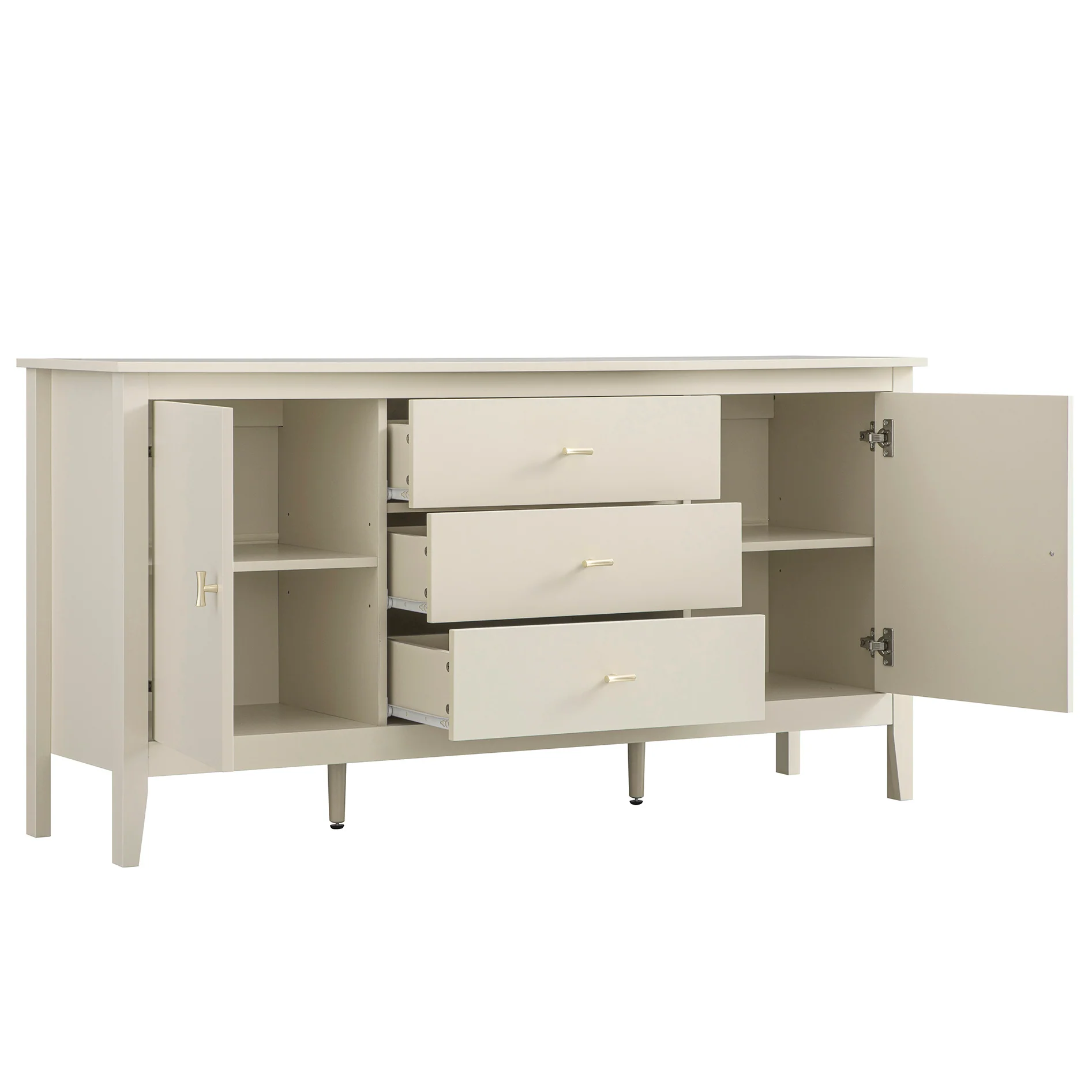 Oakham Wide Sideboard with Drawers, Shaded White - Image 10