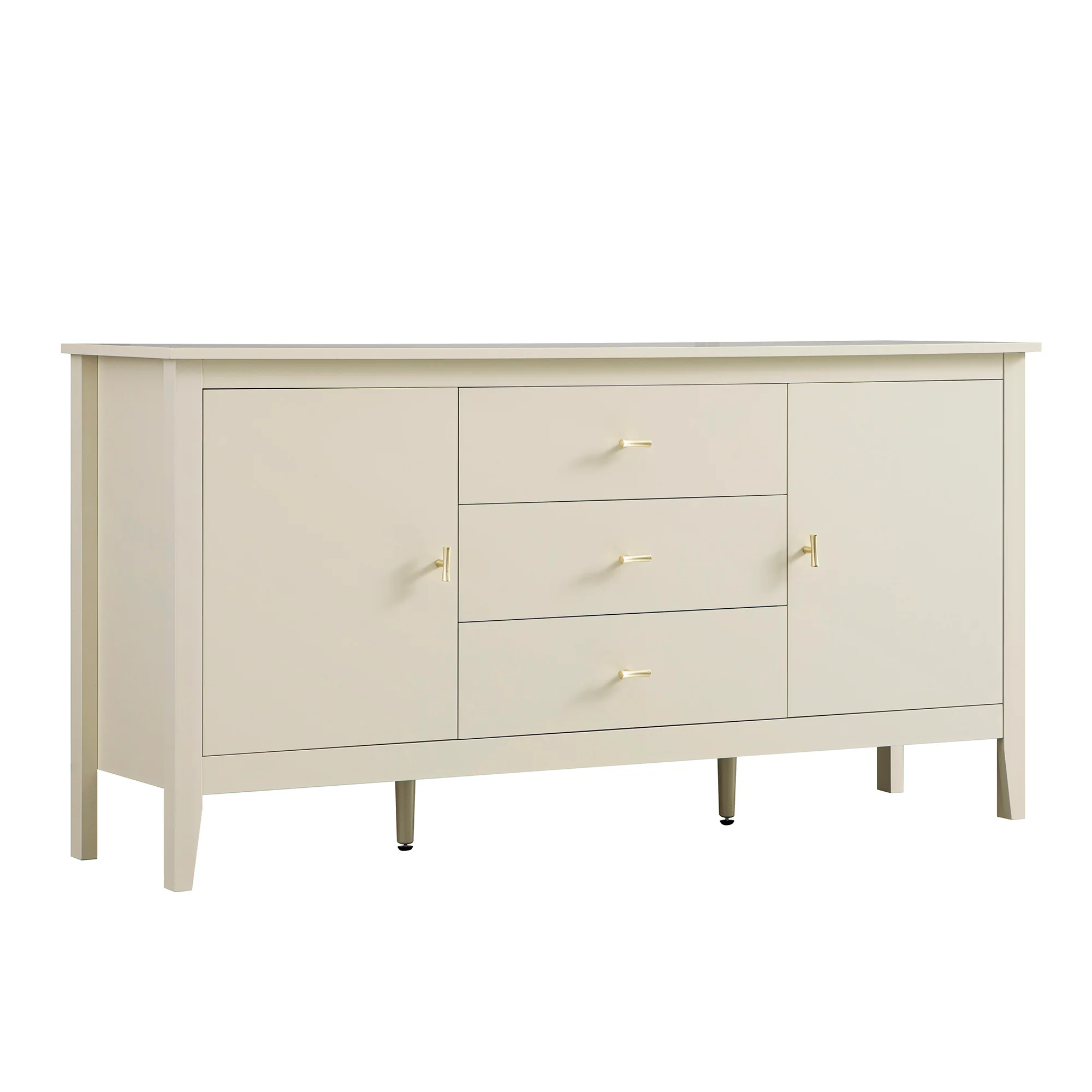 Oakham Wide Sideboard with Drawers, Shaded White - Image 8
