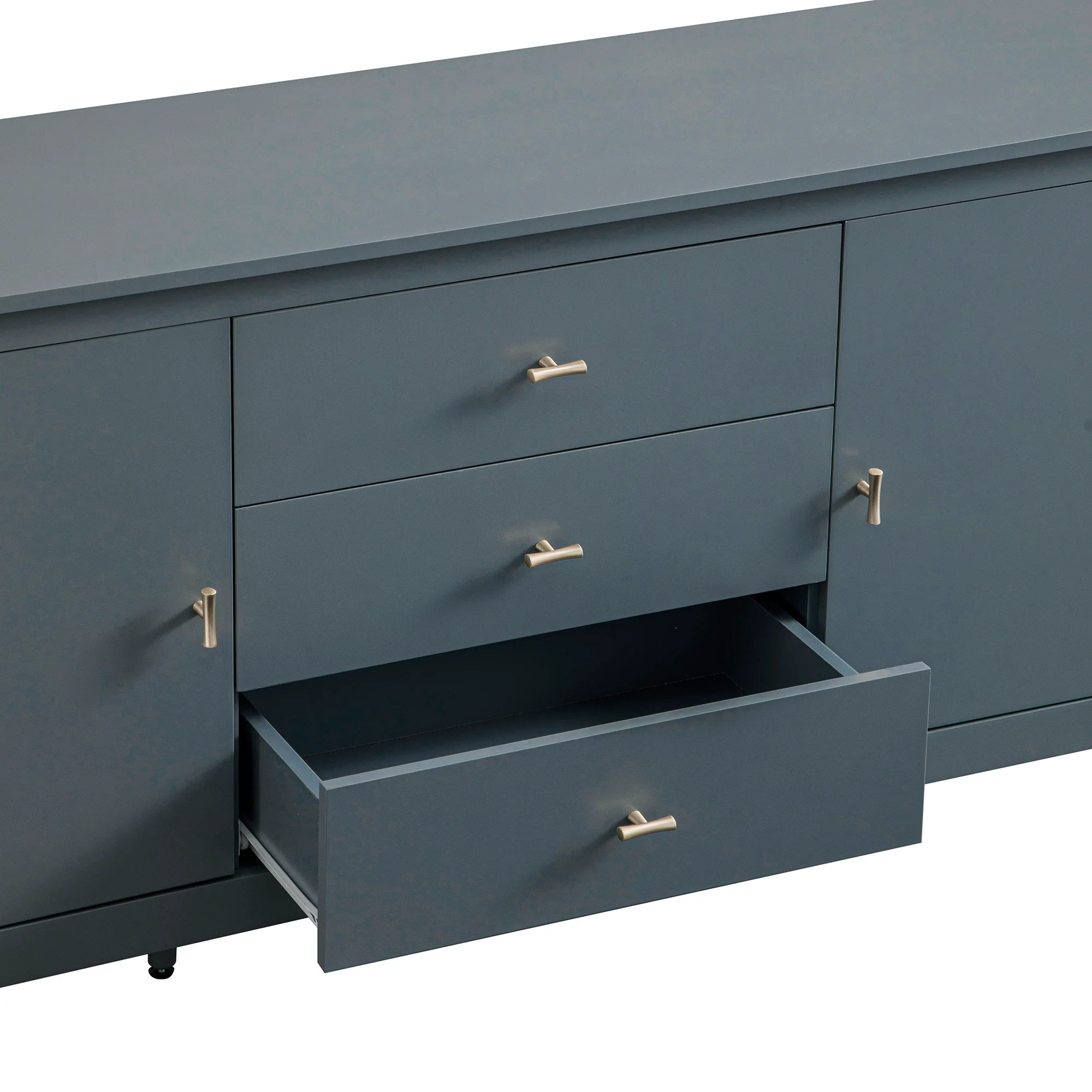 Oakham Wide Sideboard with Drawers, Stormy Blue - Image 16