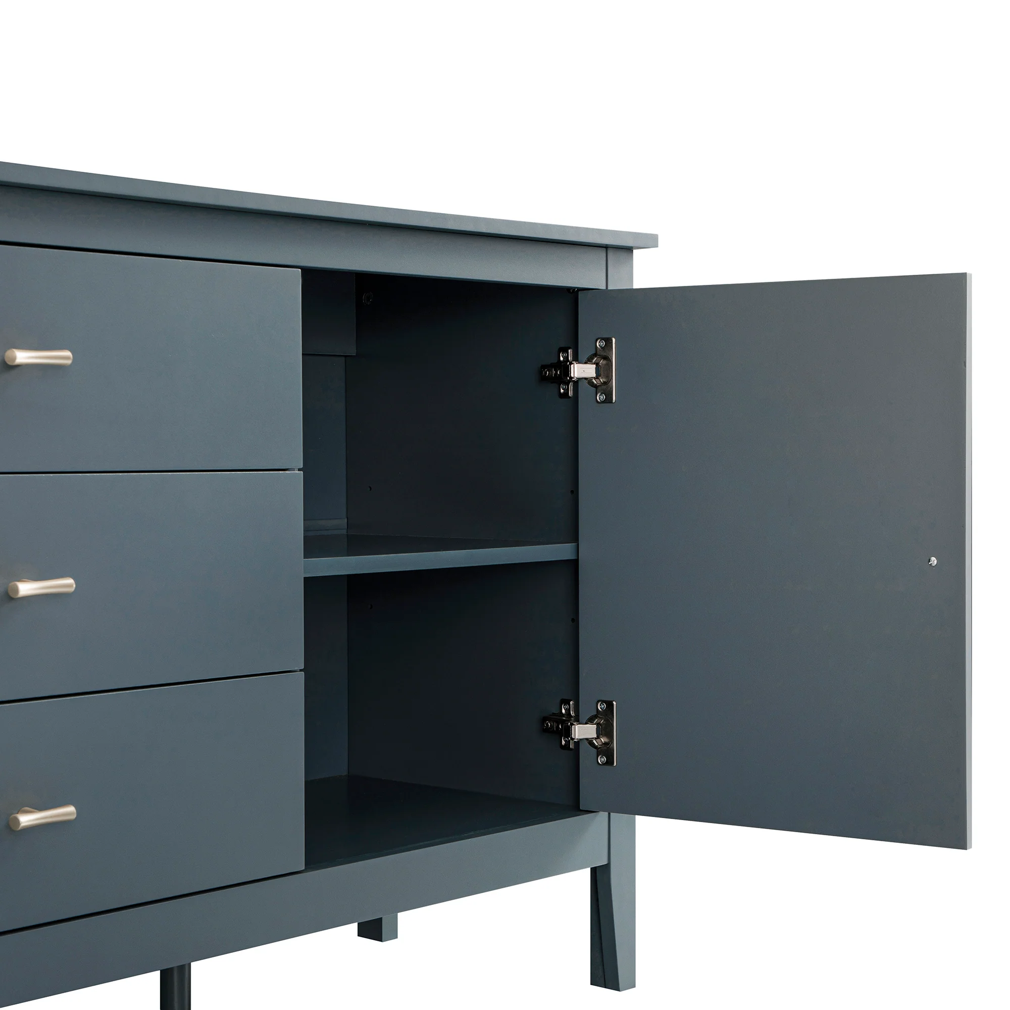 Oakham Wide Sideboard with Drawers, Stormy Blue - Image 18