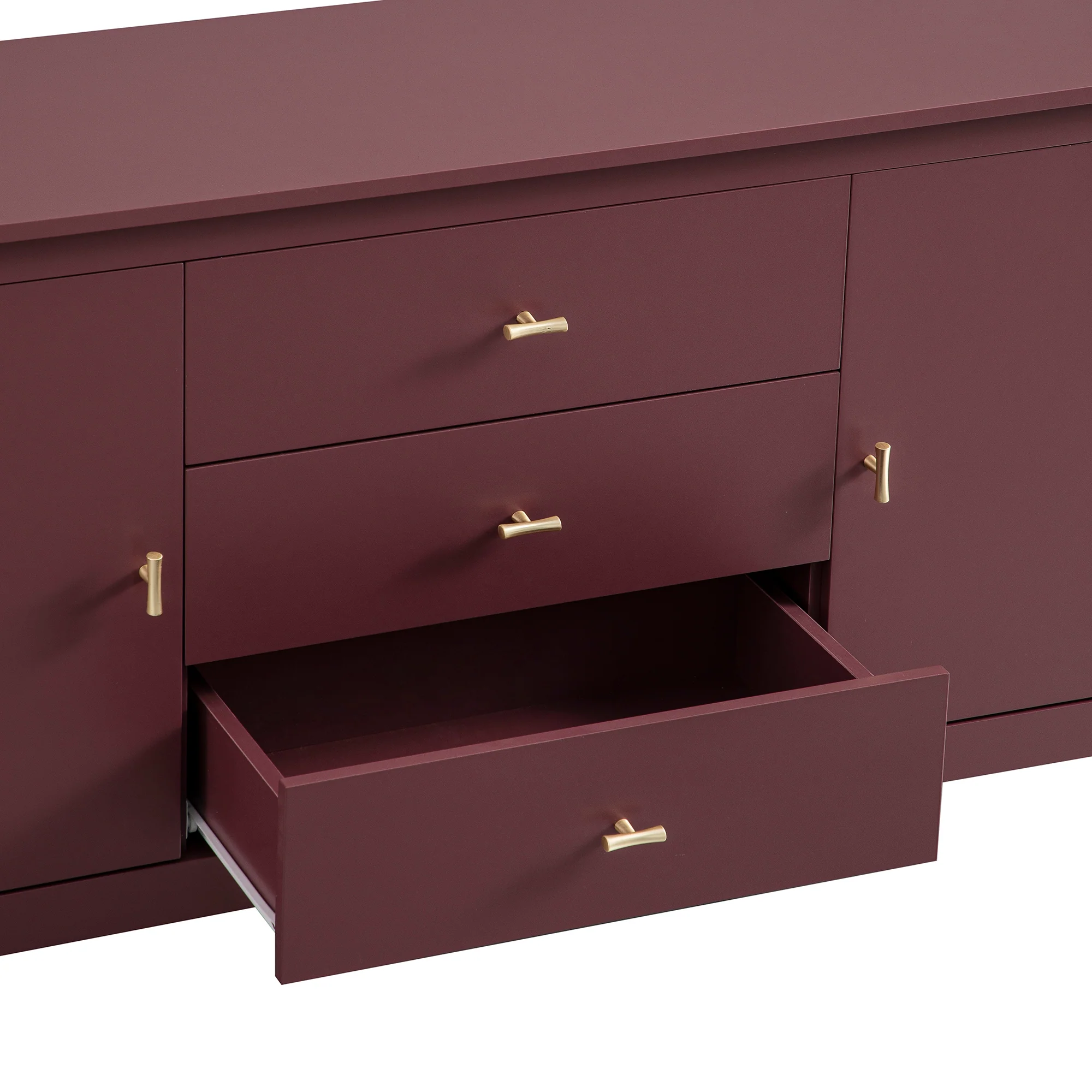 Oakham Wide Sideboard with Drawers, Wild Cherry - Image 15