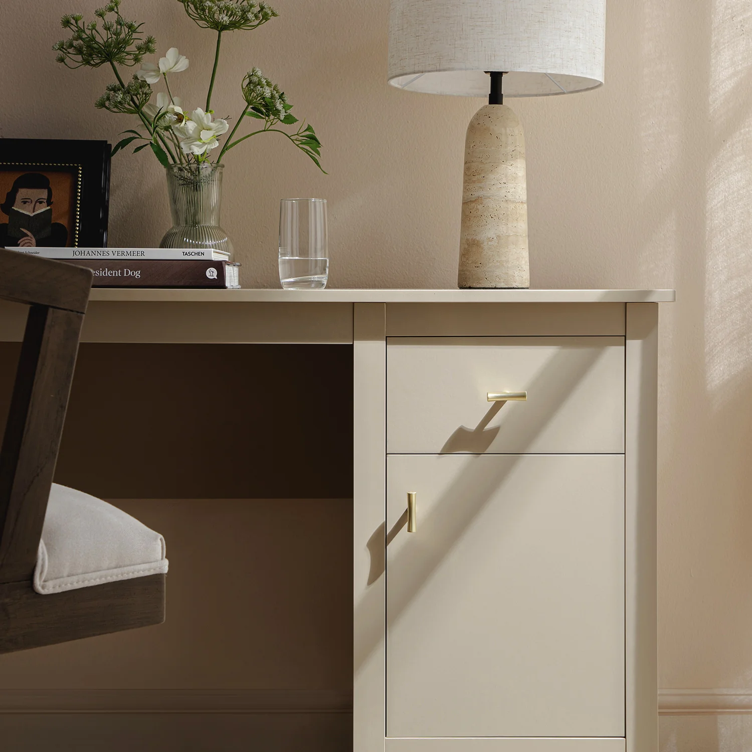 Oakham Writing Desk, Deep Greige - Image 5