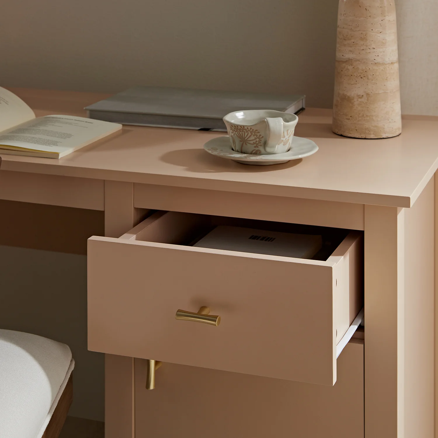 Oakham Writing Desk, Nude Pink - Image 4