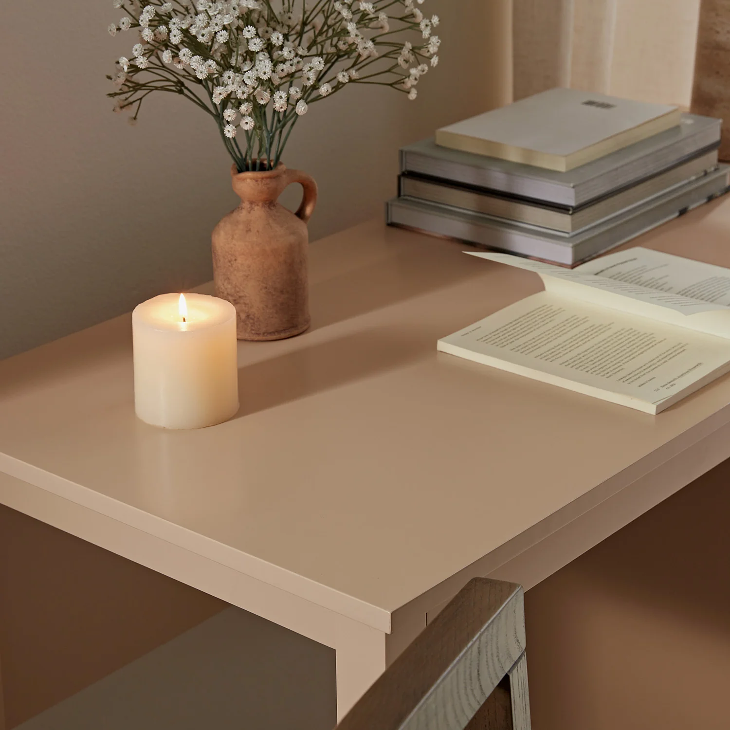 Oakham Writing Desk, Nude Pink - Image 6