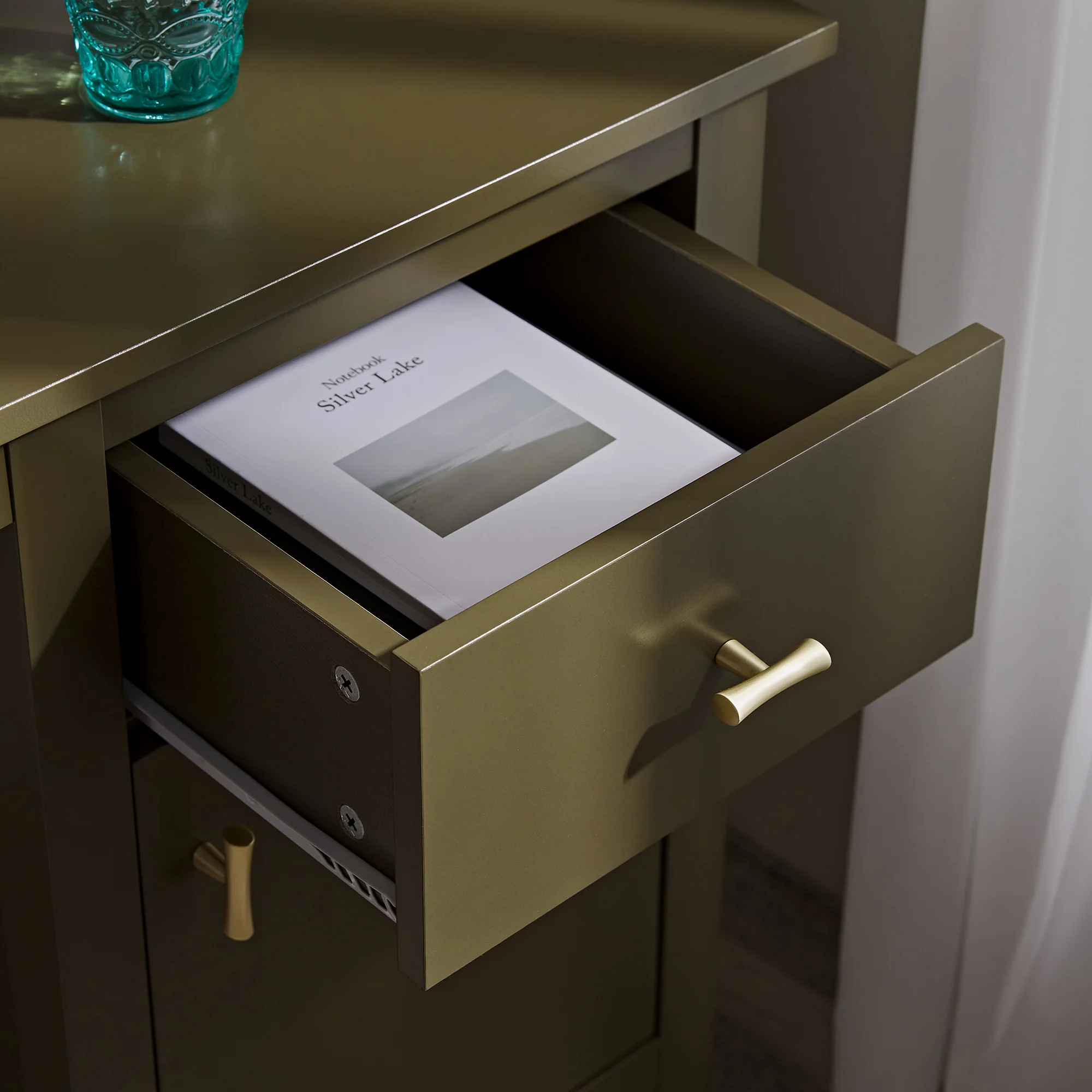 Oakham Writing Desk, Olive Grove - Image 6