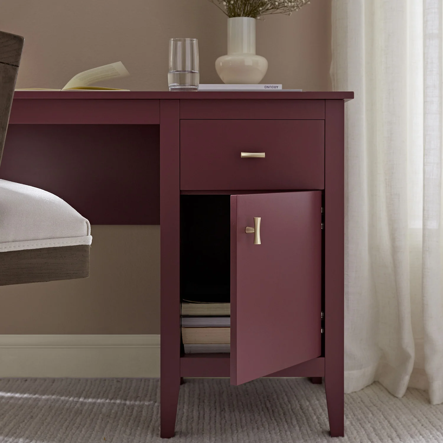 Oakham Writing Desk, Wild Cherry - Image 4