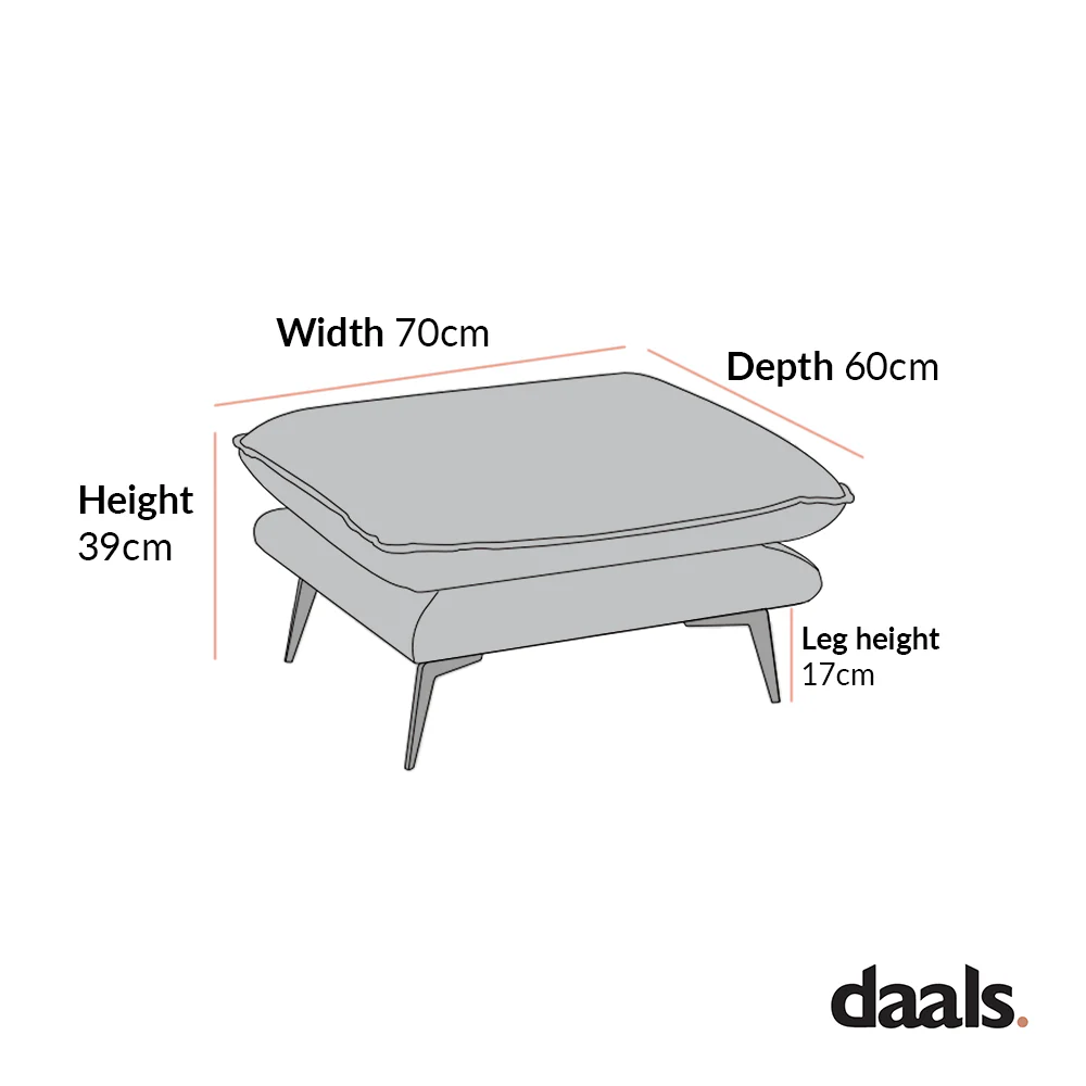 Obriel Oatmeal Fabric Footstool - Image 7