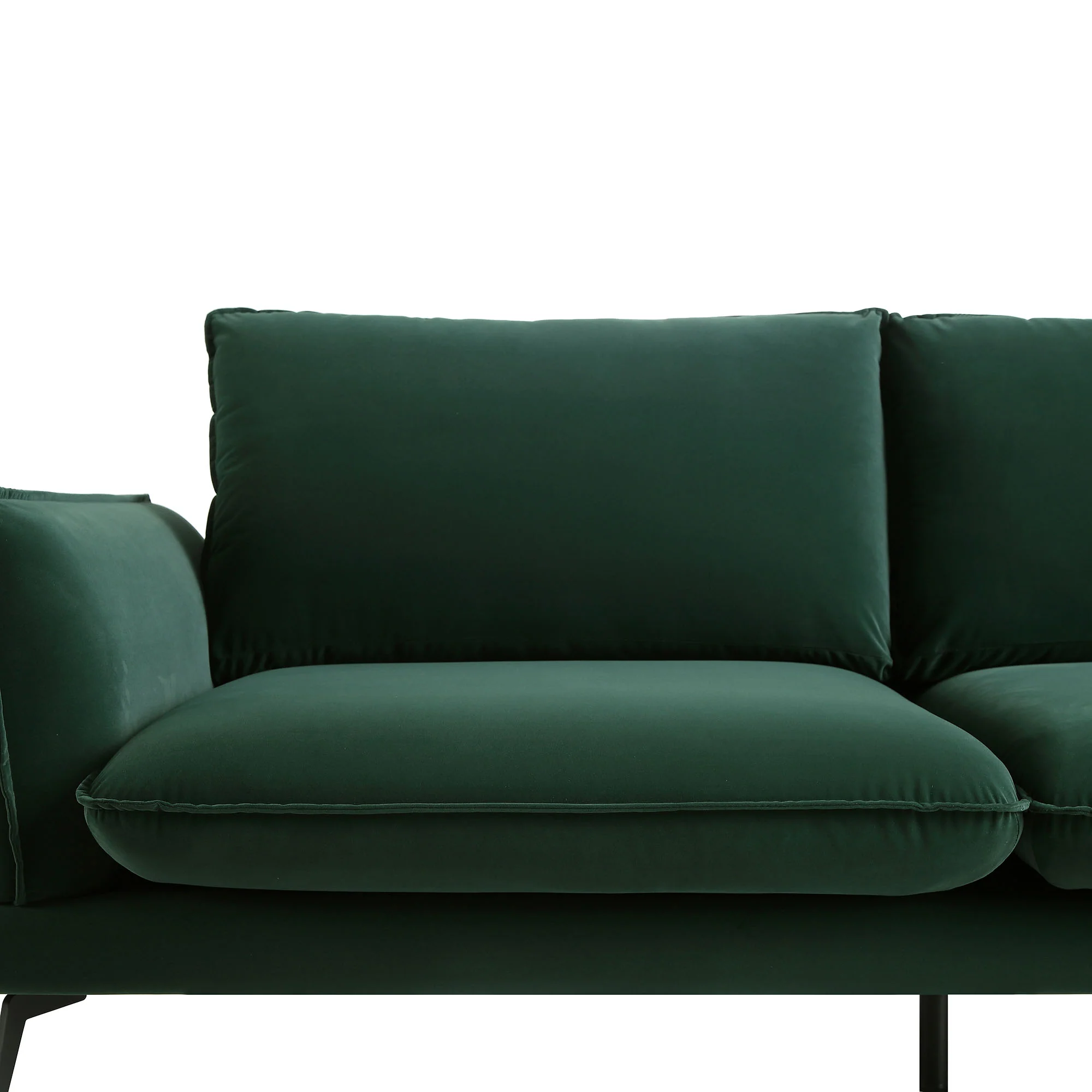 Obriel Forest Green Velvet Sofa, 3-Seater - Image 11