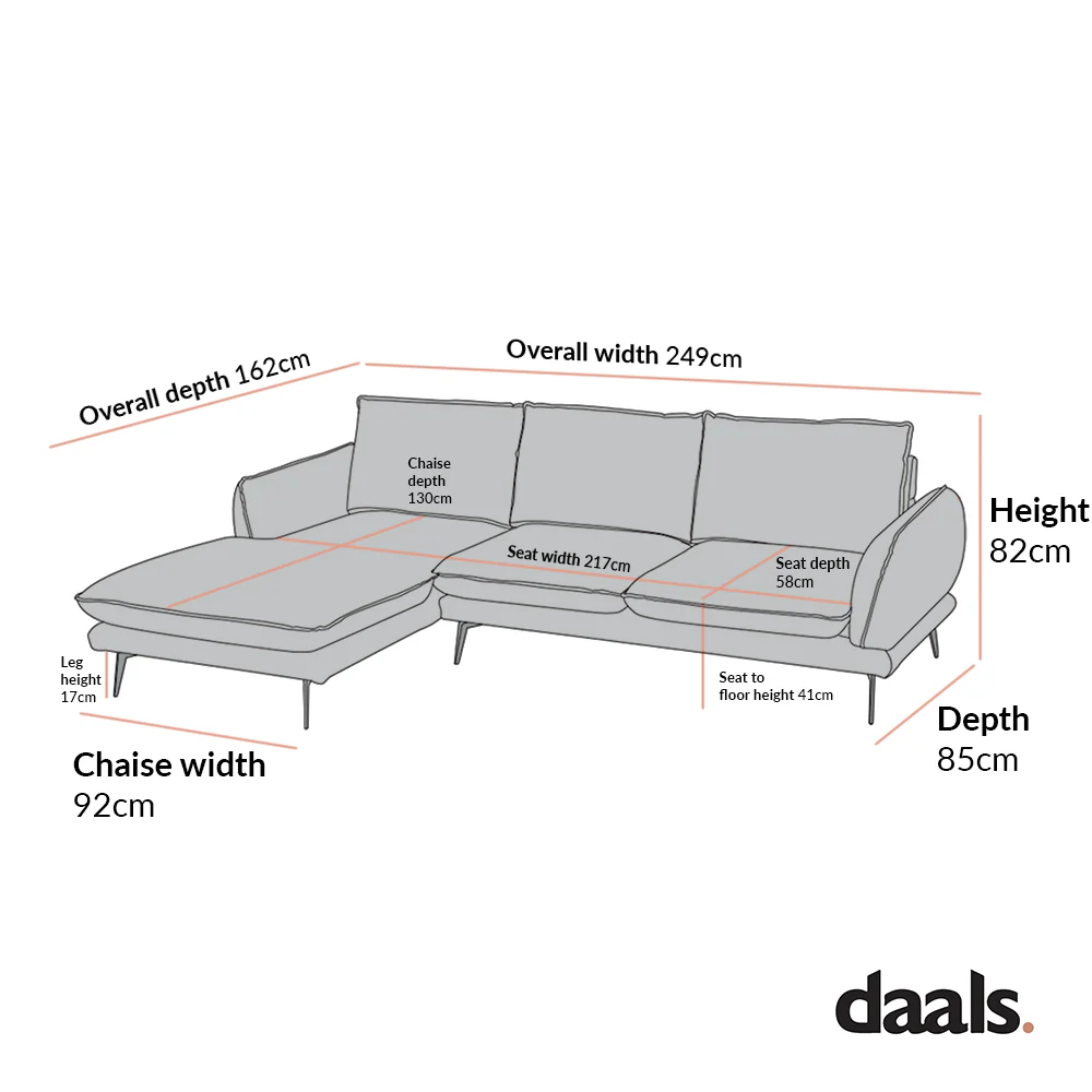 Obriel Forest Green Velvet Sofa, Grande Chaise Sofa Left Hand Facing - Image 7