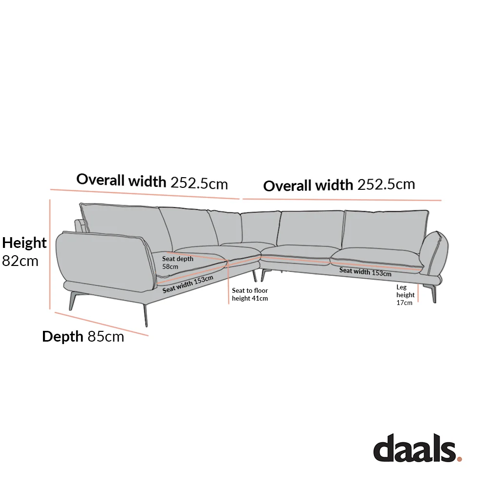 Obriel Grey Marl Fabric Grande Corner Sofa - Image 7