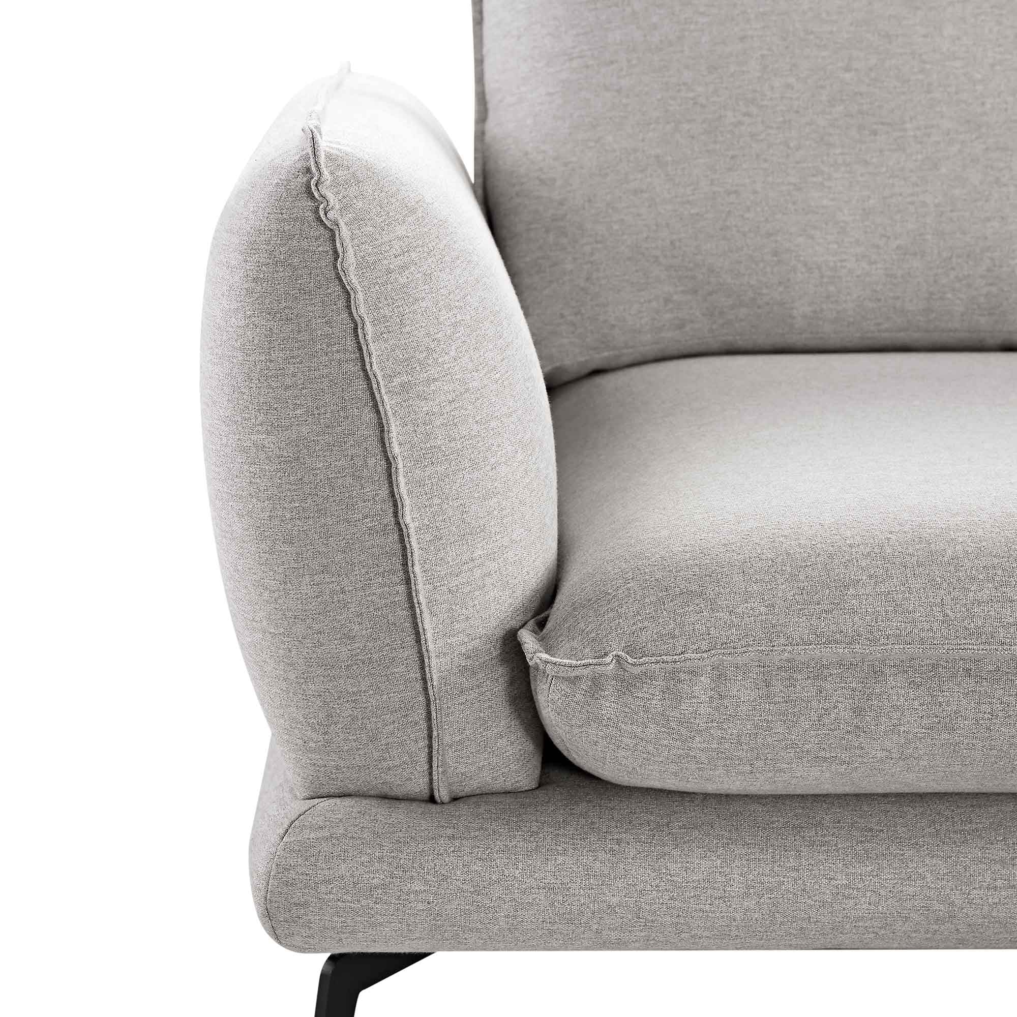Obriel Grey Marl Fabric Grande Corner Sofa - Image 11