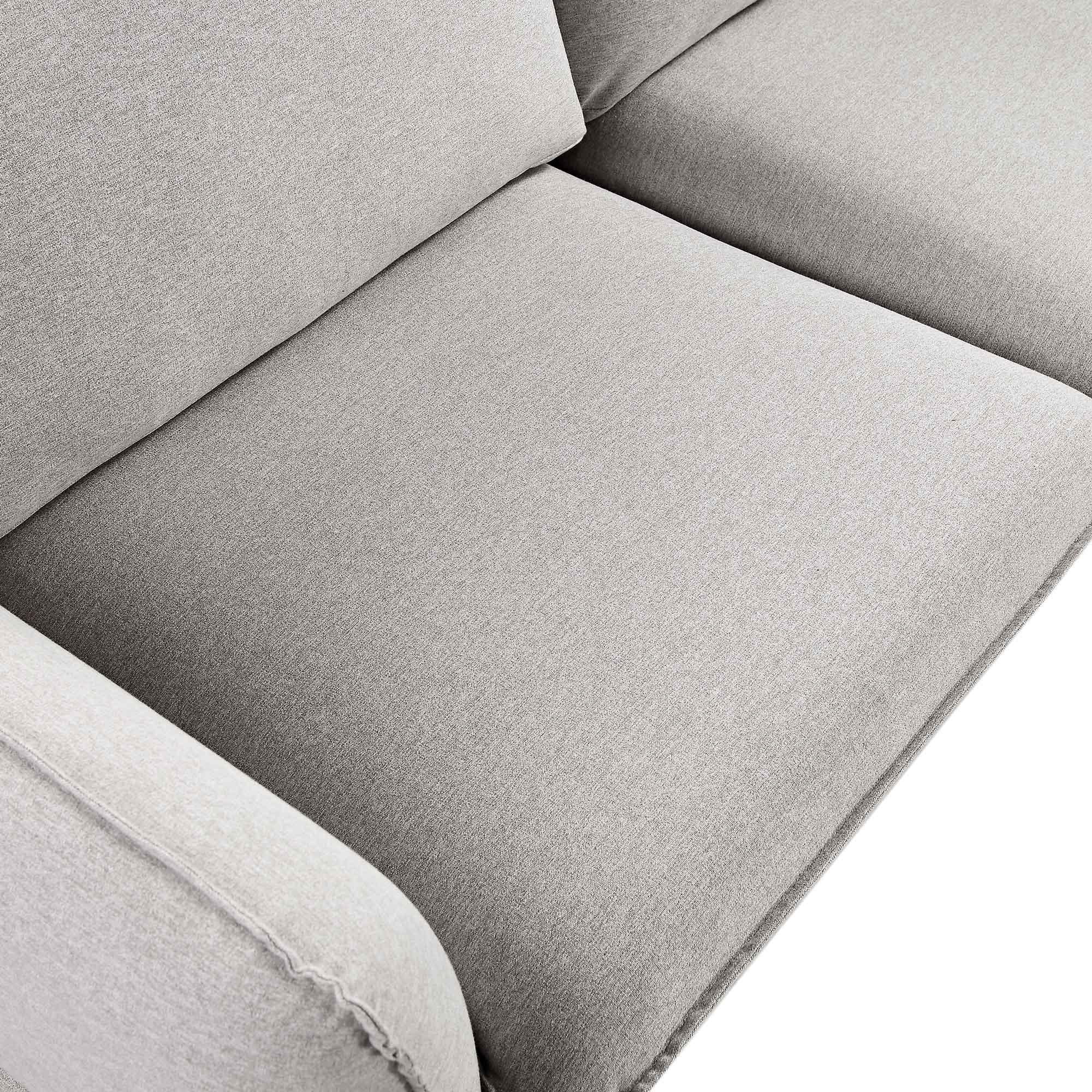 Obriel Grey Marl Fabric Grande Corner Sofa - Image 12