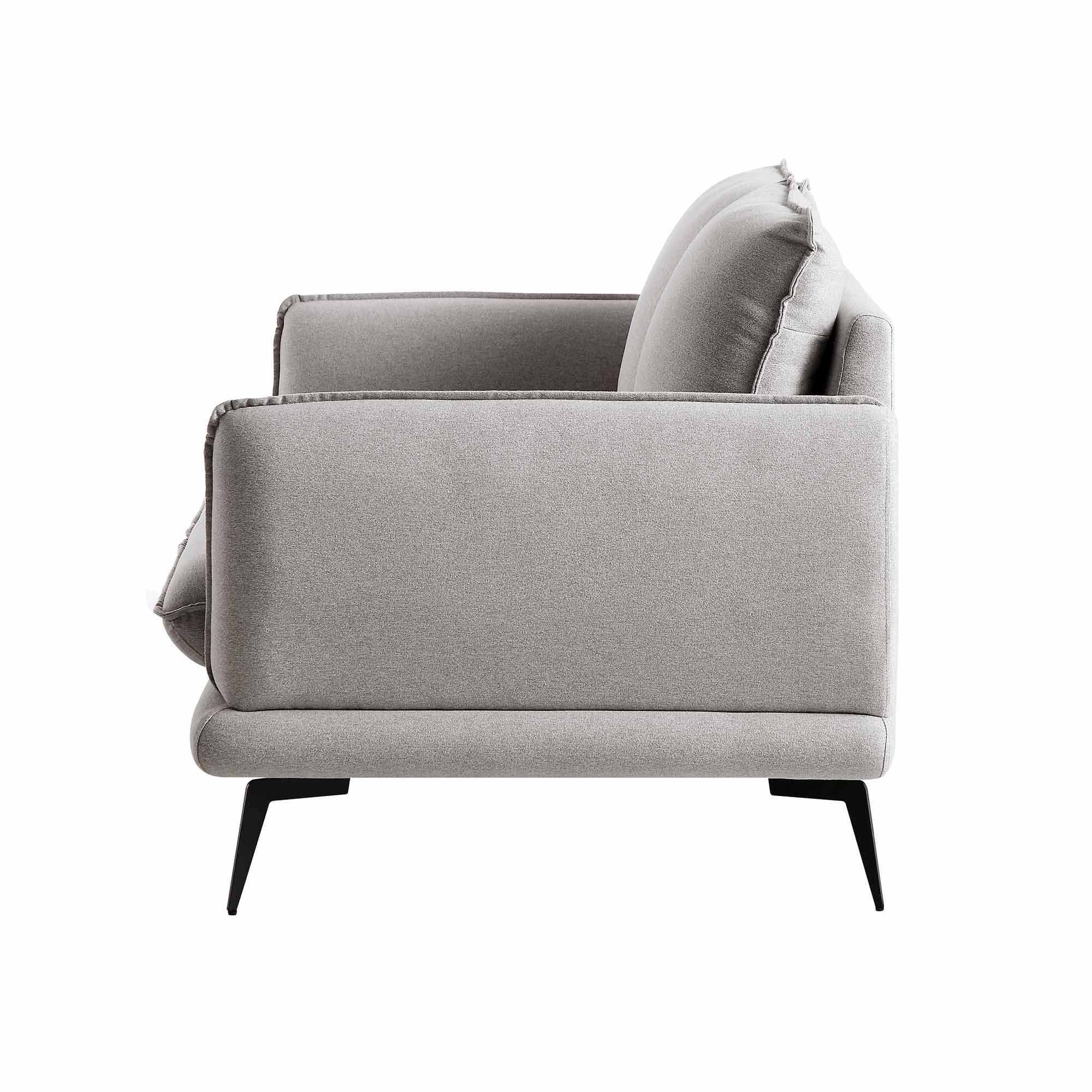Obriel Grey Marl Fabric Sofa, 3-Seater - Image 8