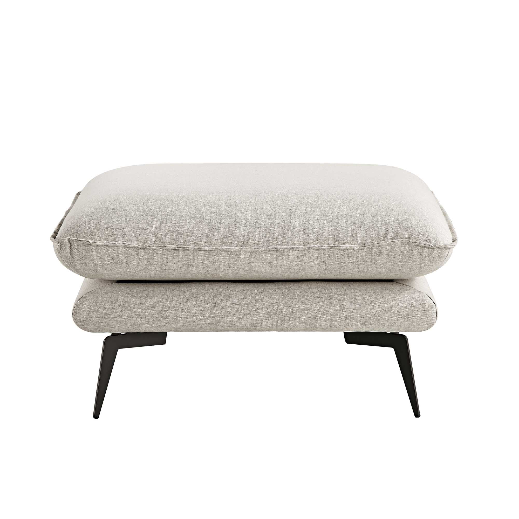 Obriel Oatmeal Fabric Footstool - Image 5
