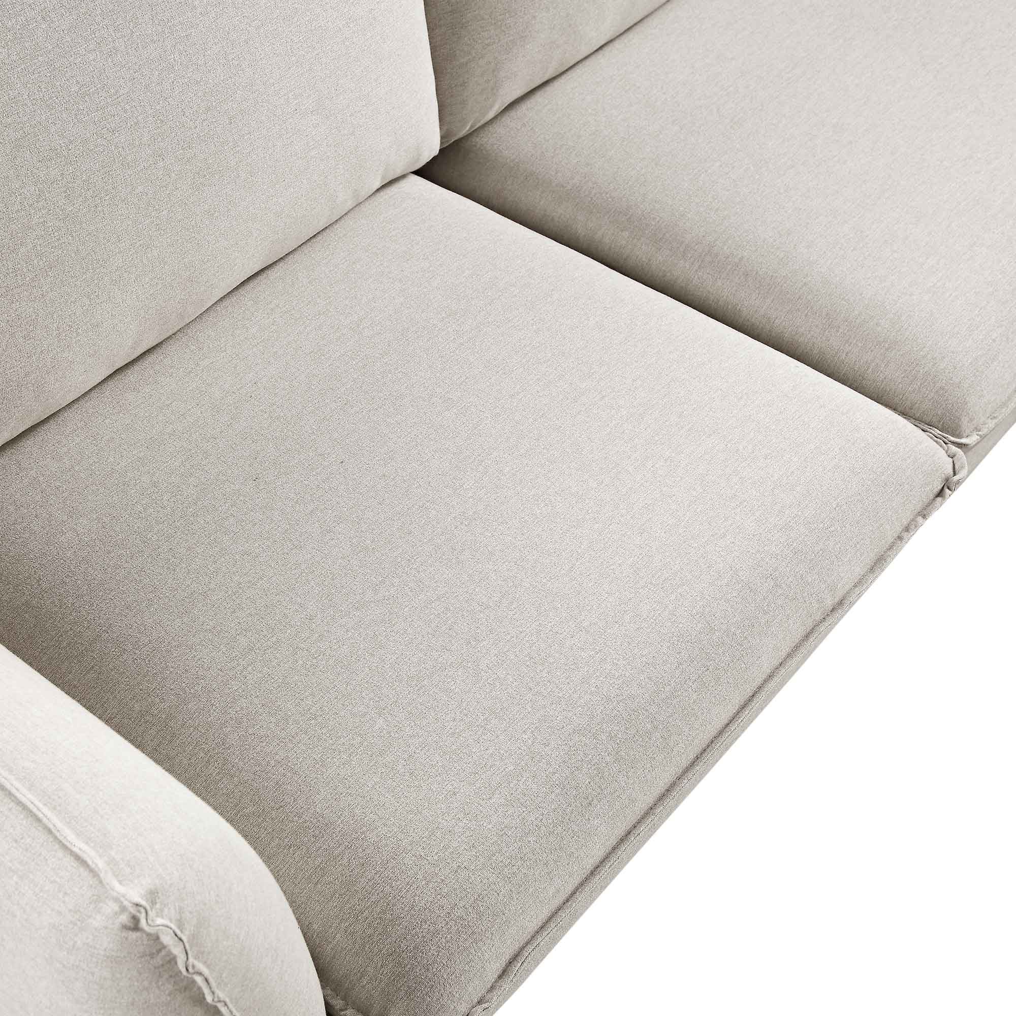 Obriel Oatmeal Fabric Grande Corner Sofa - Image 13
