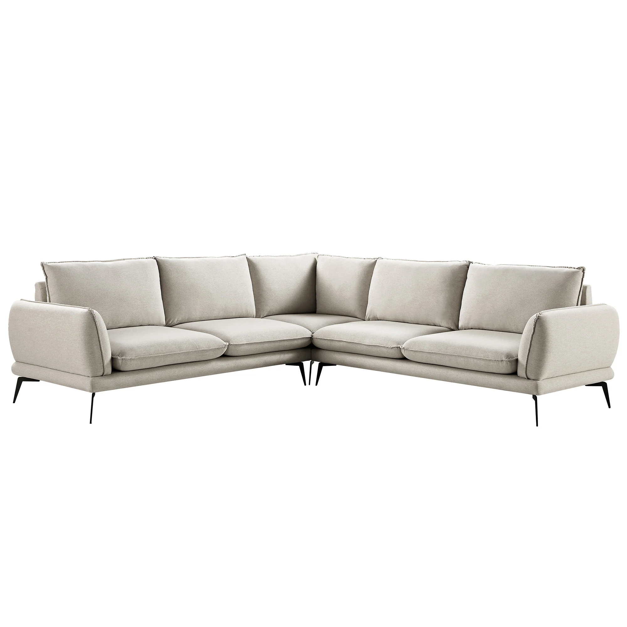 Obriel Oatmeal Fabric Grande Corner Sofa - Image 6