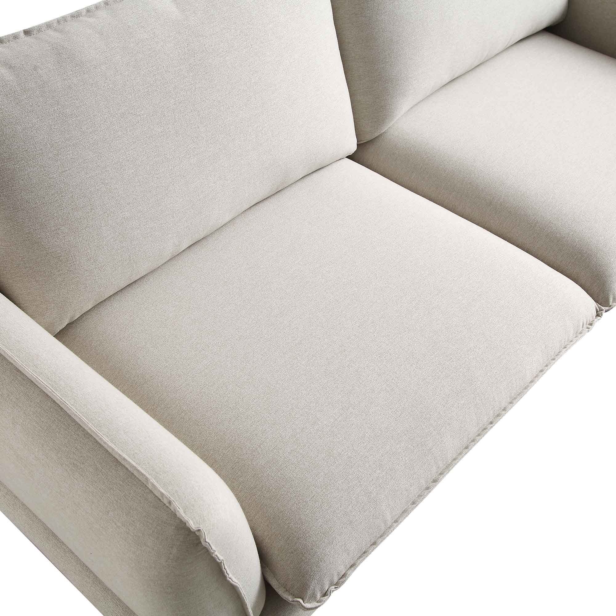 Obriel Oatmeal Fabric Sofa, 3-Seater - Image 11