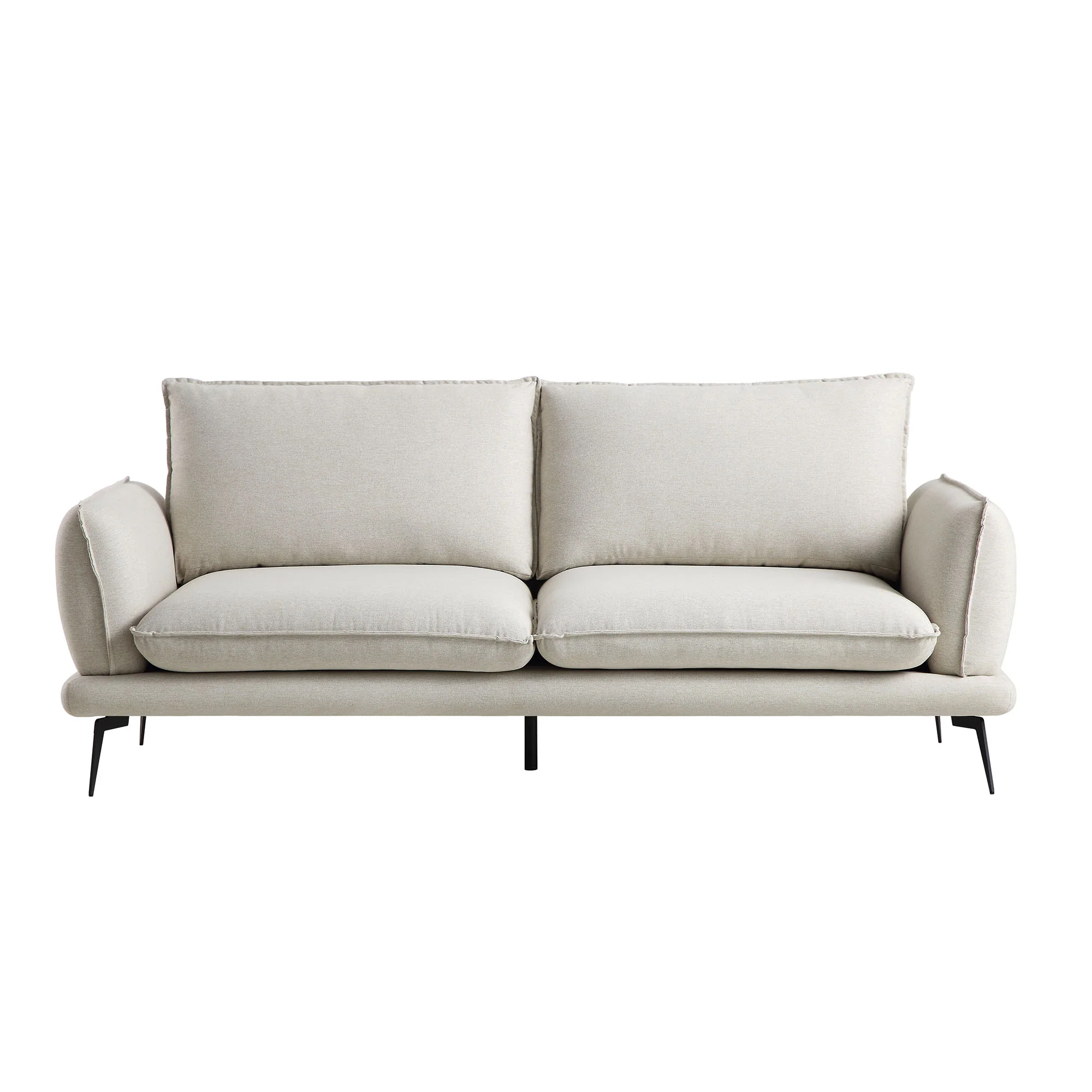 Obriel Oatmeal Fabric Sofa, 3-Seater - Image 4