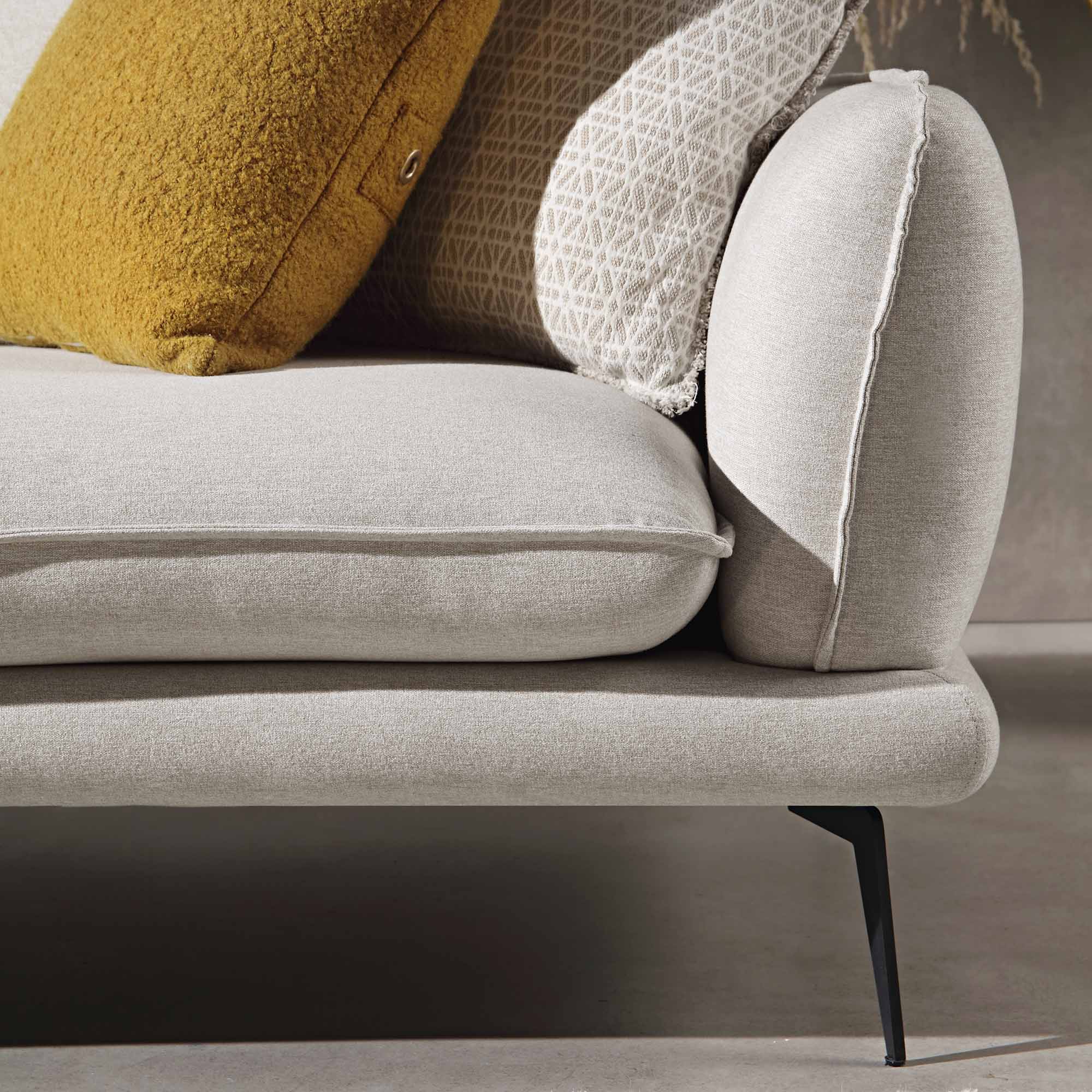 Obriel Oatmeal Fabric Sofa, Grande Chaise Sofa Left Hand Facing - Image 4