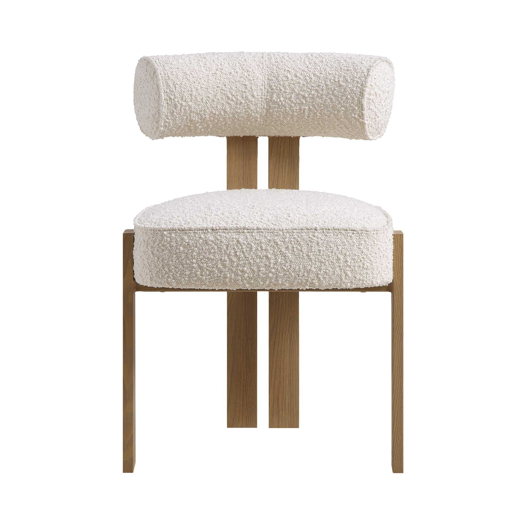 Ophelia Ecru Boucle Dining Chair - Image 4