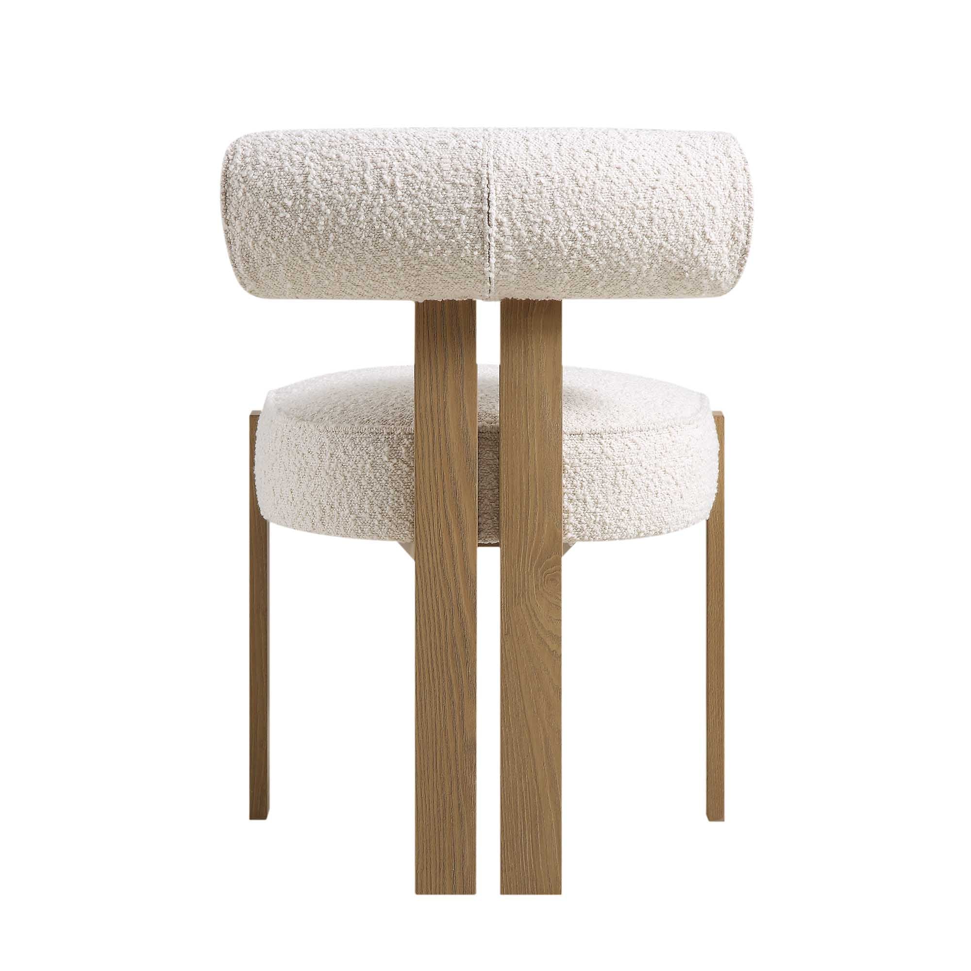 Ophelia Ecru Boucle Dining Chair - Image 9