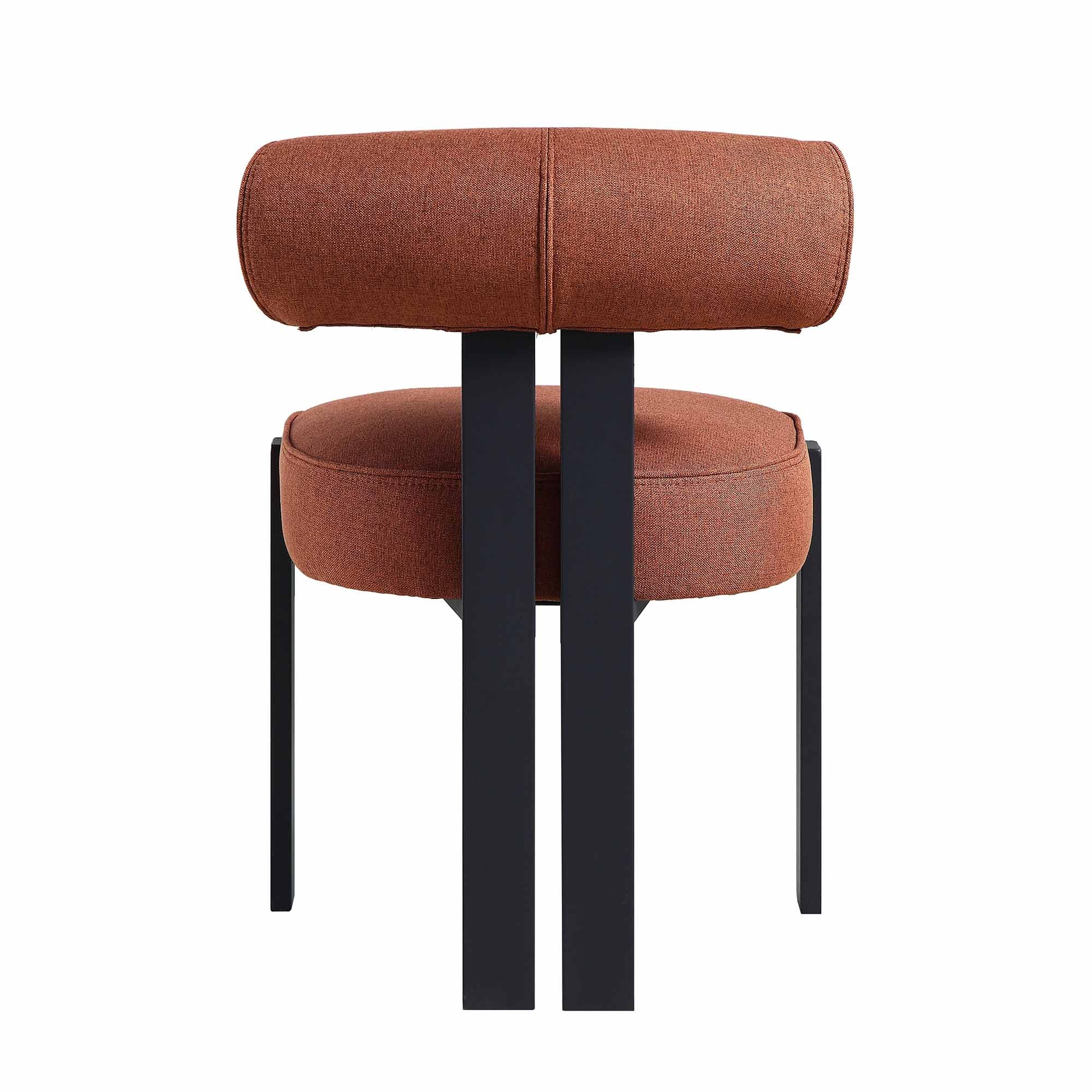 Ophelia Terracotta Fabric Dining Chair - Image 8