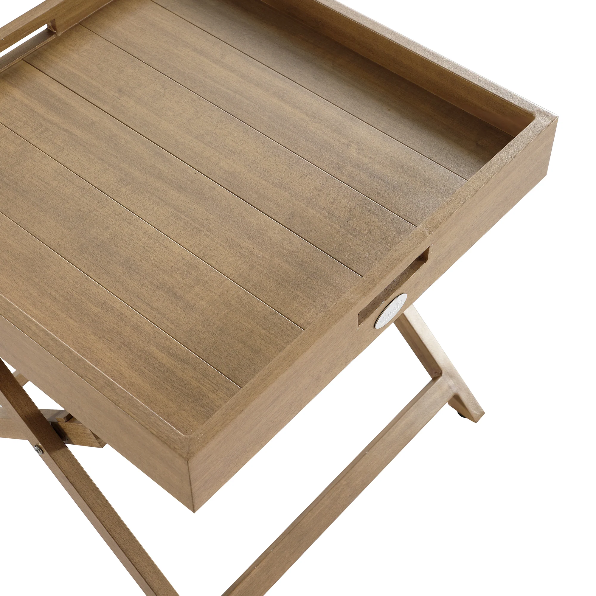 Pedra Aluminium Outdoor Side Tray Table, Natural - Image 6