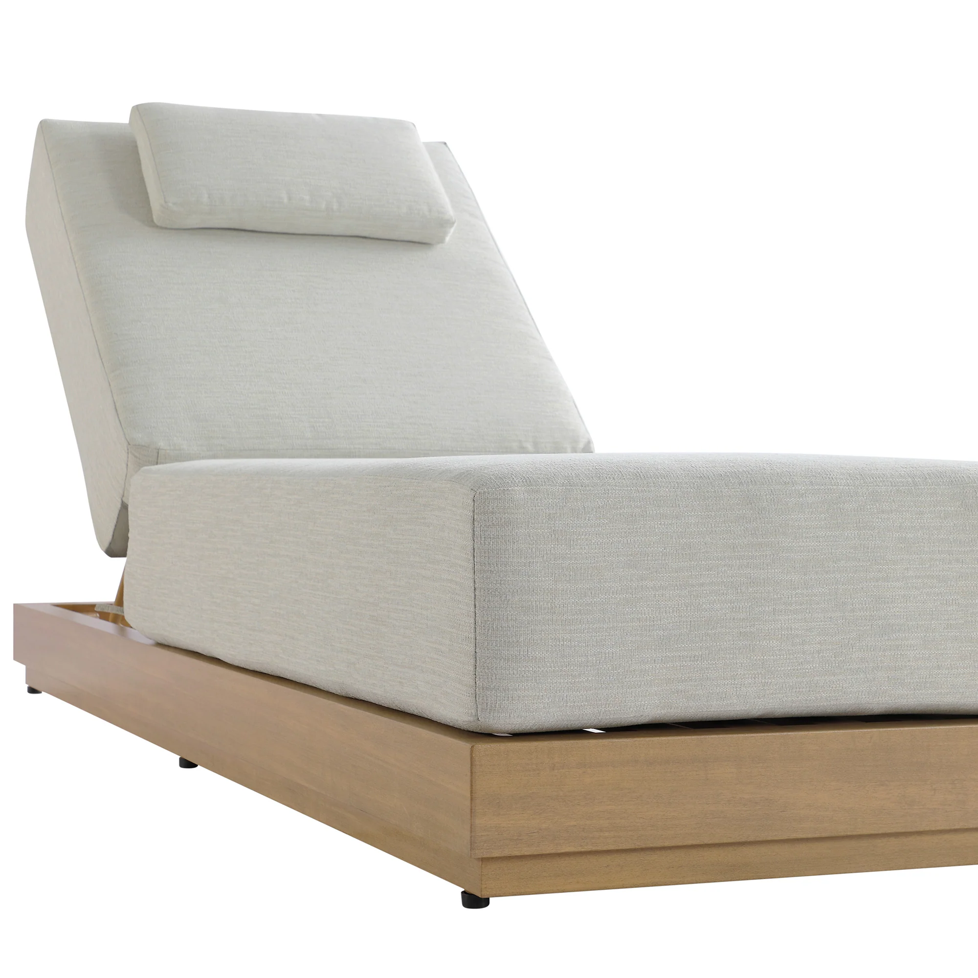 Pedra Rope and Aluminium Outdoor Sun Lounger and Side Table Set, Natural - Image 5