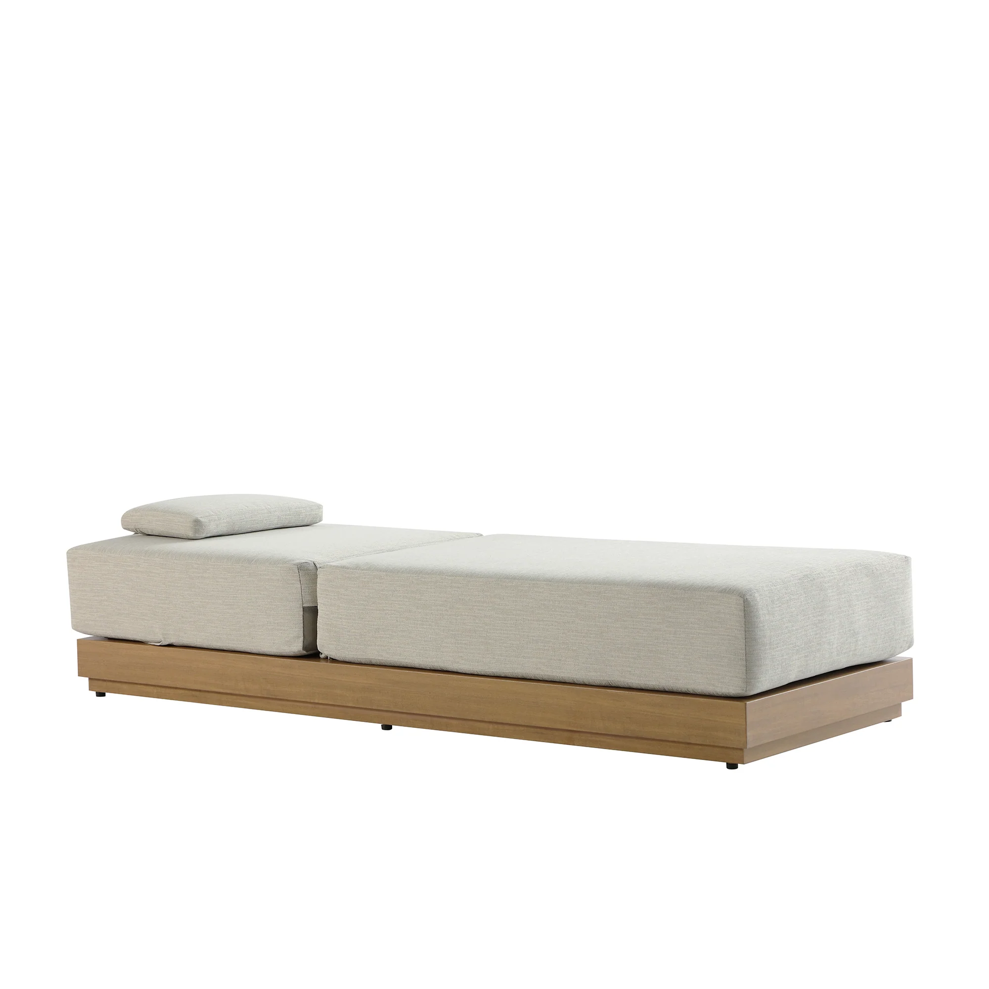 Pedra Rope and Aluminium Outdoor Sun Lounger, Natural - Image 6