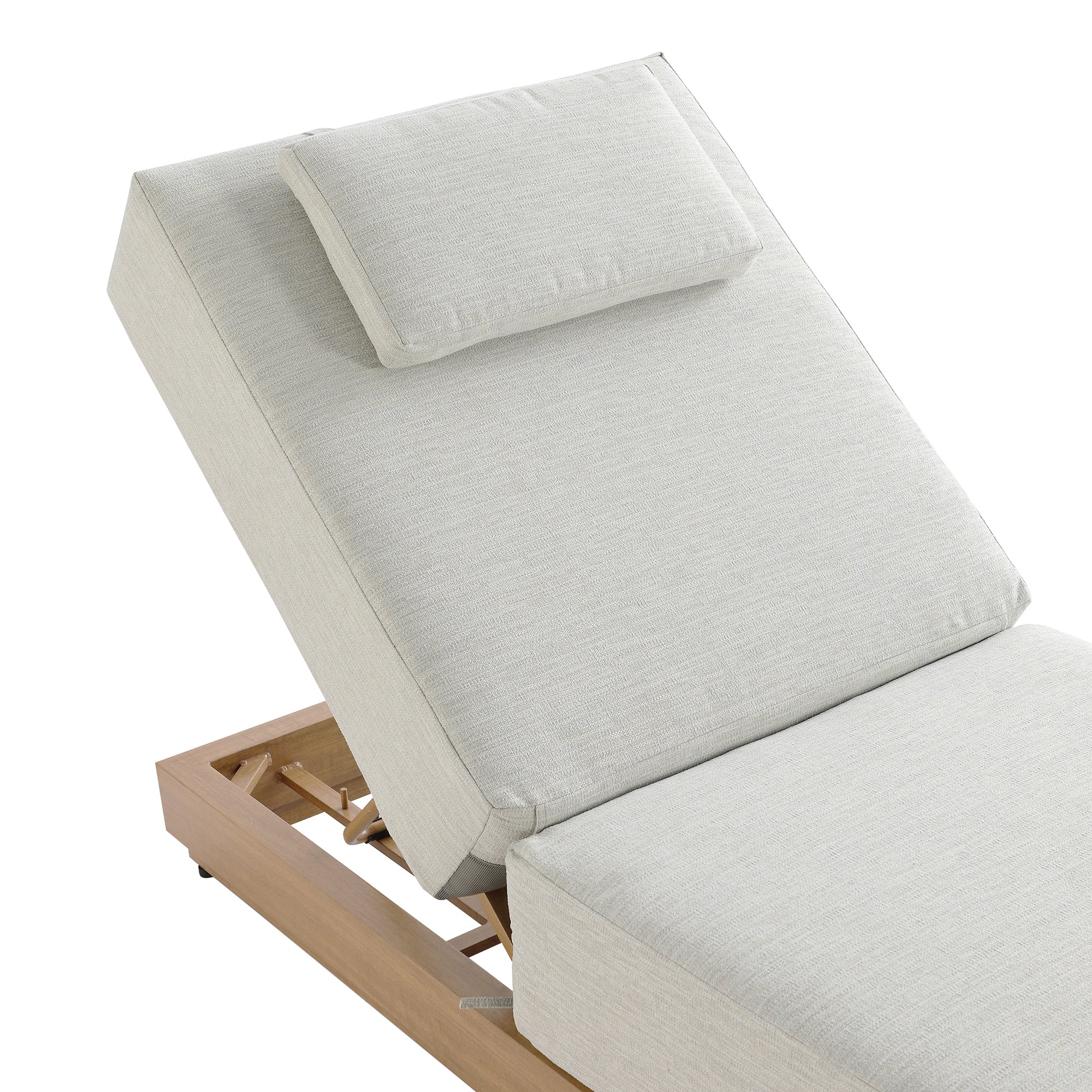 Pedra Rope and Aluminium Outdoor Sun Lounger, Natural - Image 7