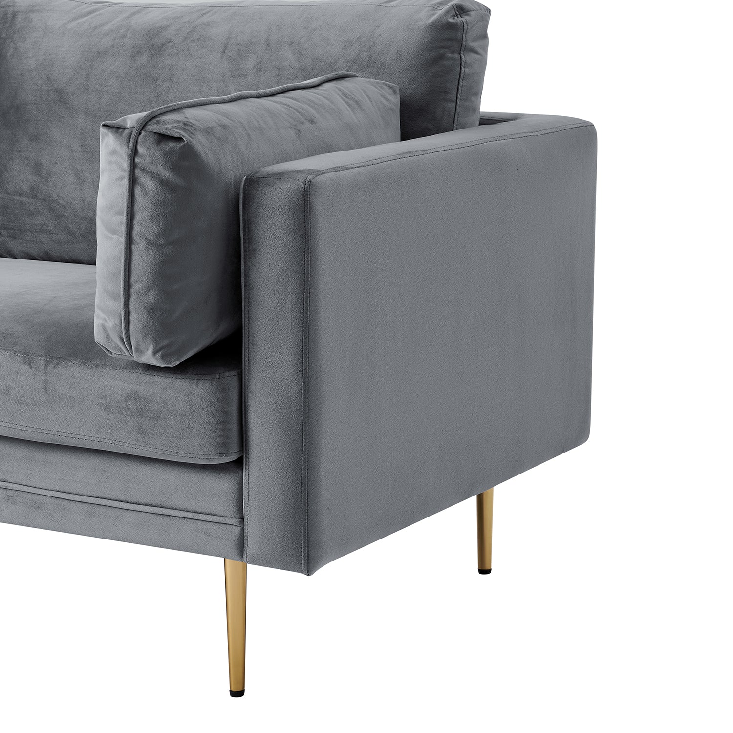 Pelham Grey Velvet Fabric Sofa - Image 15
