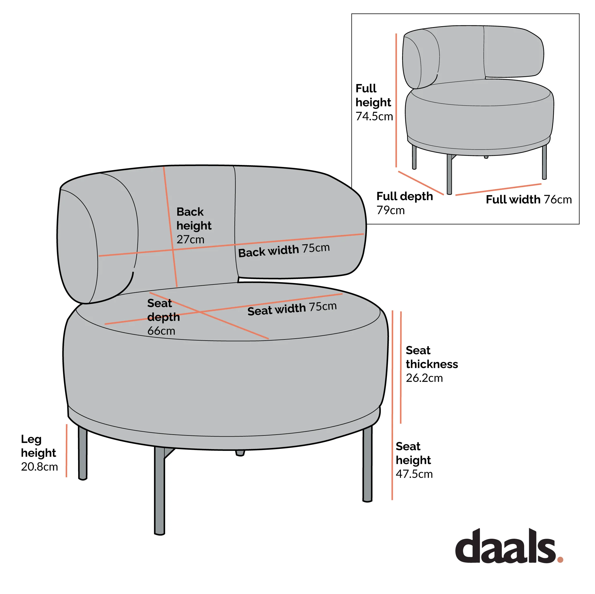 Penn White Boucle Wing Back Accent Chair - Image 6