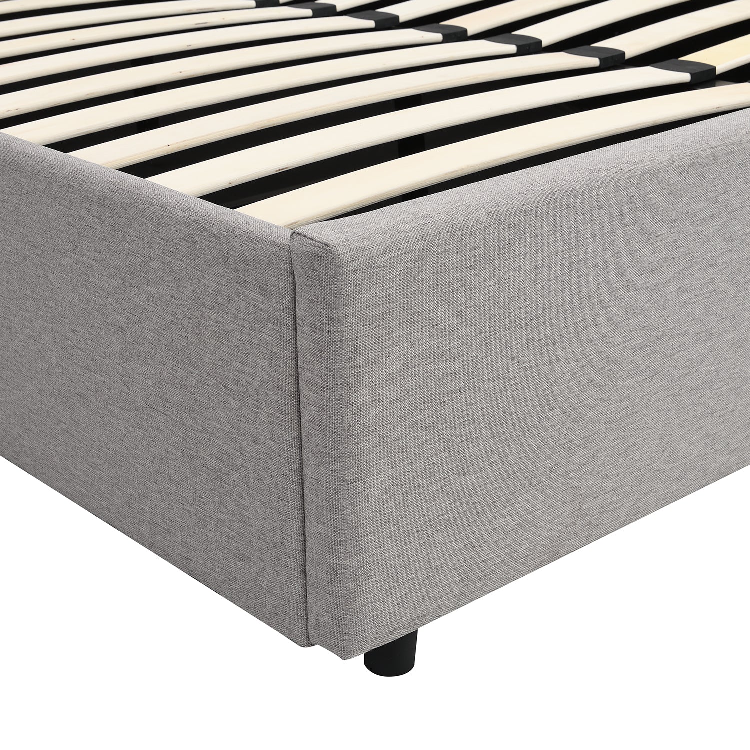 Pimlico End Opening Ottoman Storage Bed Frame with Multi-colour LED Headboard (Grey Fabric) - Image 10