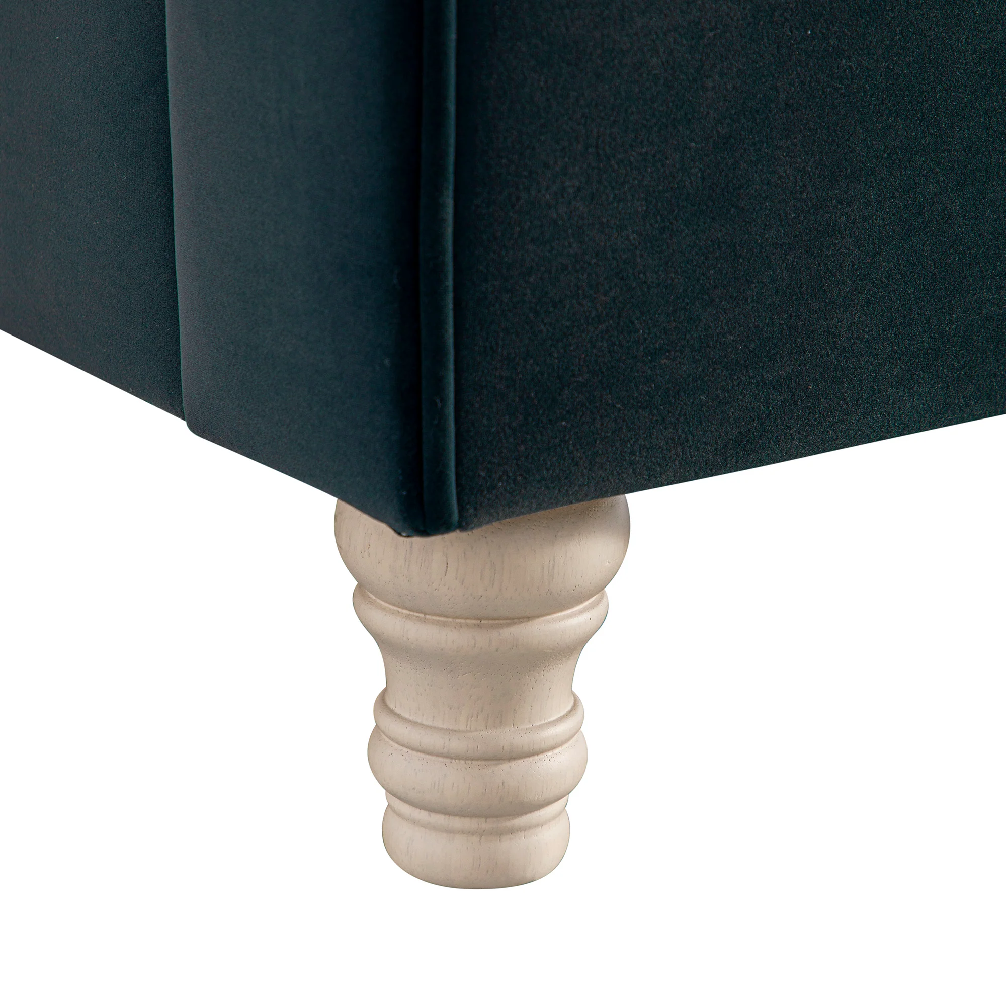 Porchester Ottoman Storage Sleigh Bed, Aegean Blue Velvet - Image 17