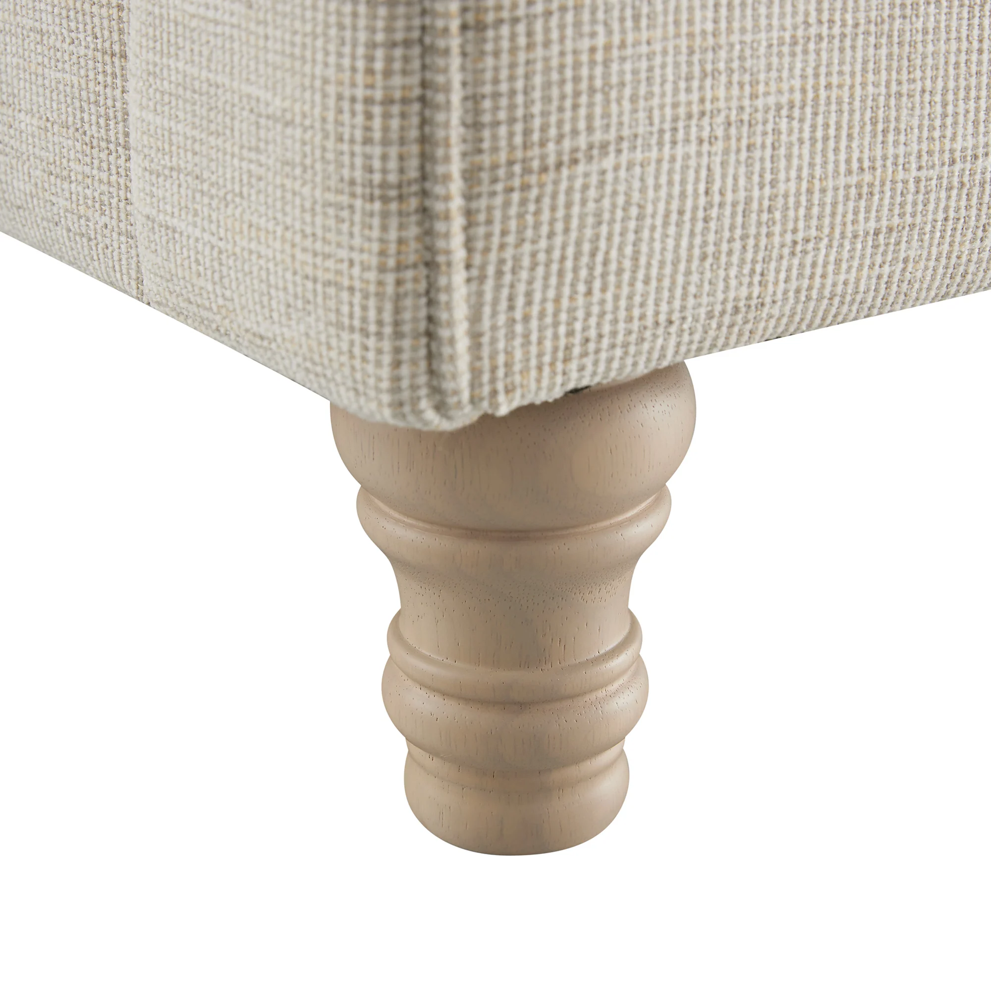 Porchester Ottoman Storage Sleigh Bed, Oatmeal Woven Textured Fabric - Image 20