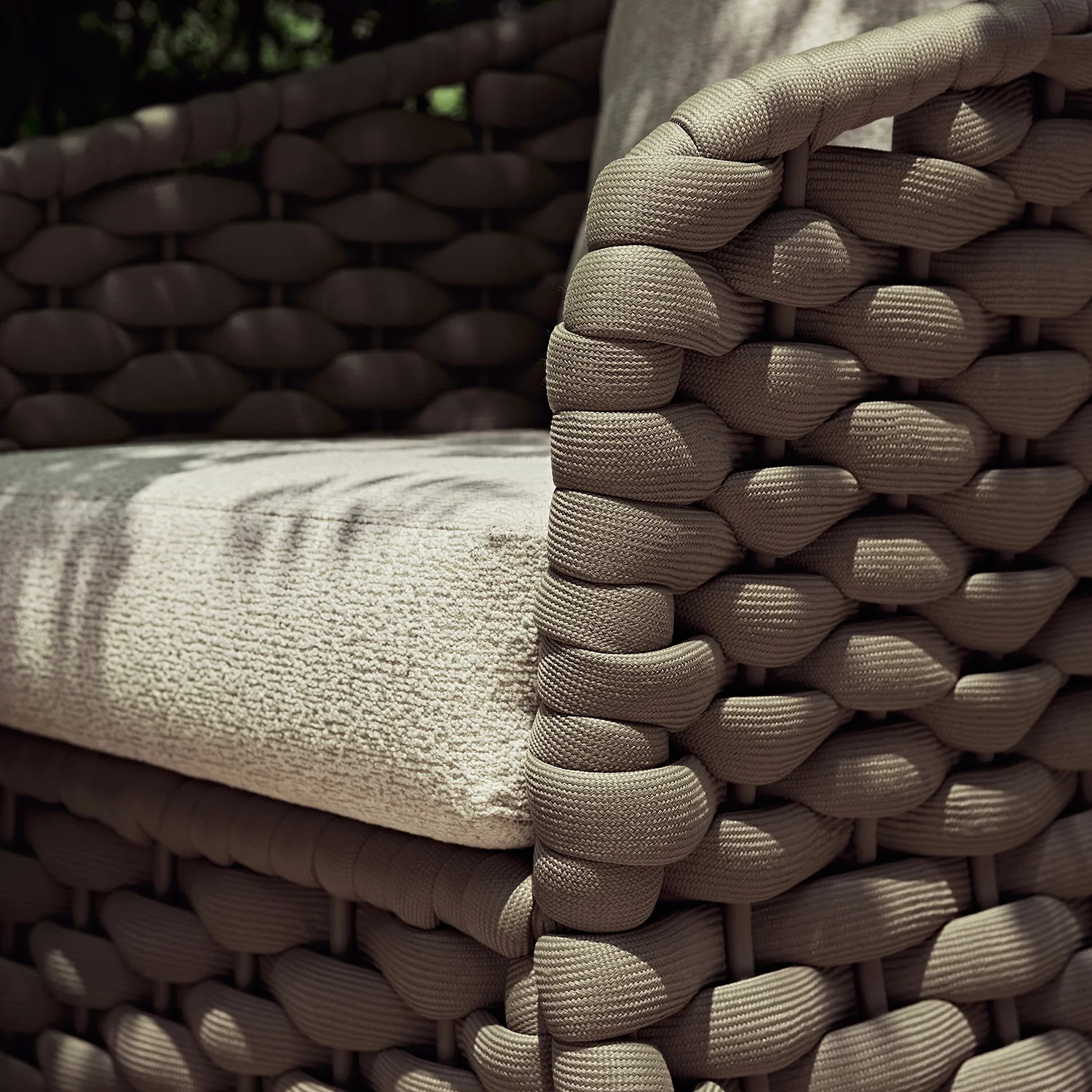 Positano Wide Rope Bistro Set, Taupe - Image 6