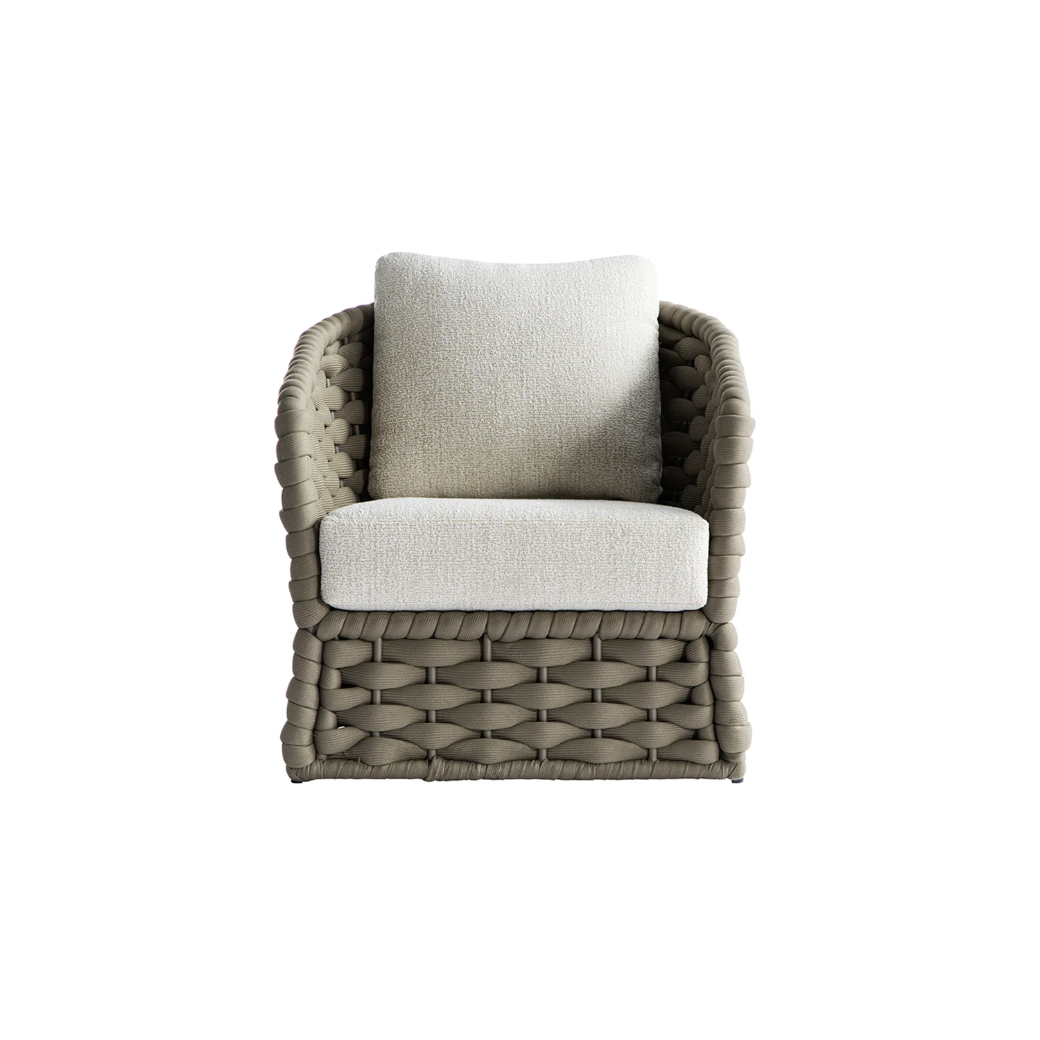 Positano Wide Rope Sofa Set with Nesting Coffee Tables, Taupe - Image 20