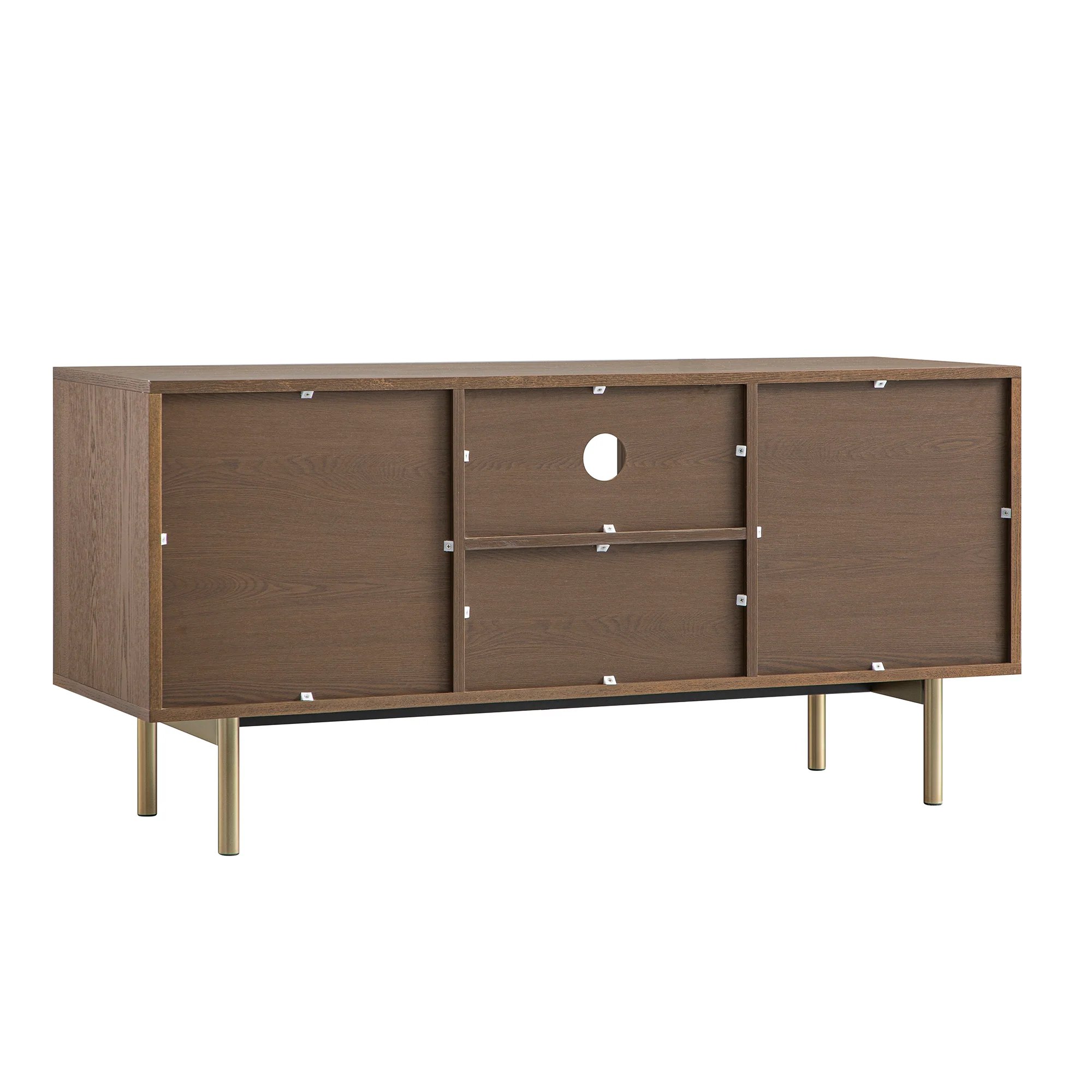 Richmond Ridged 120cm Wide TV Media Unit, Dark Ash - Image 7