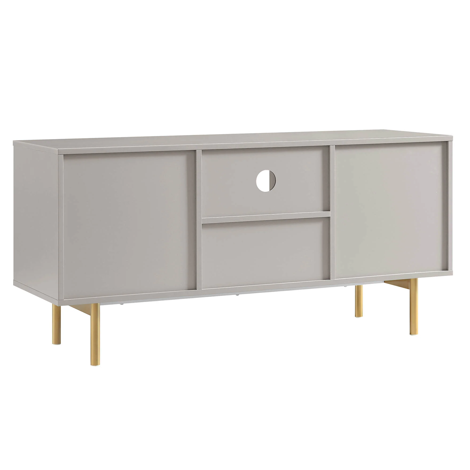 Richmond Ridged 120cm Wide TV Media Unit, Matte Taupe - Image 9