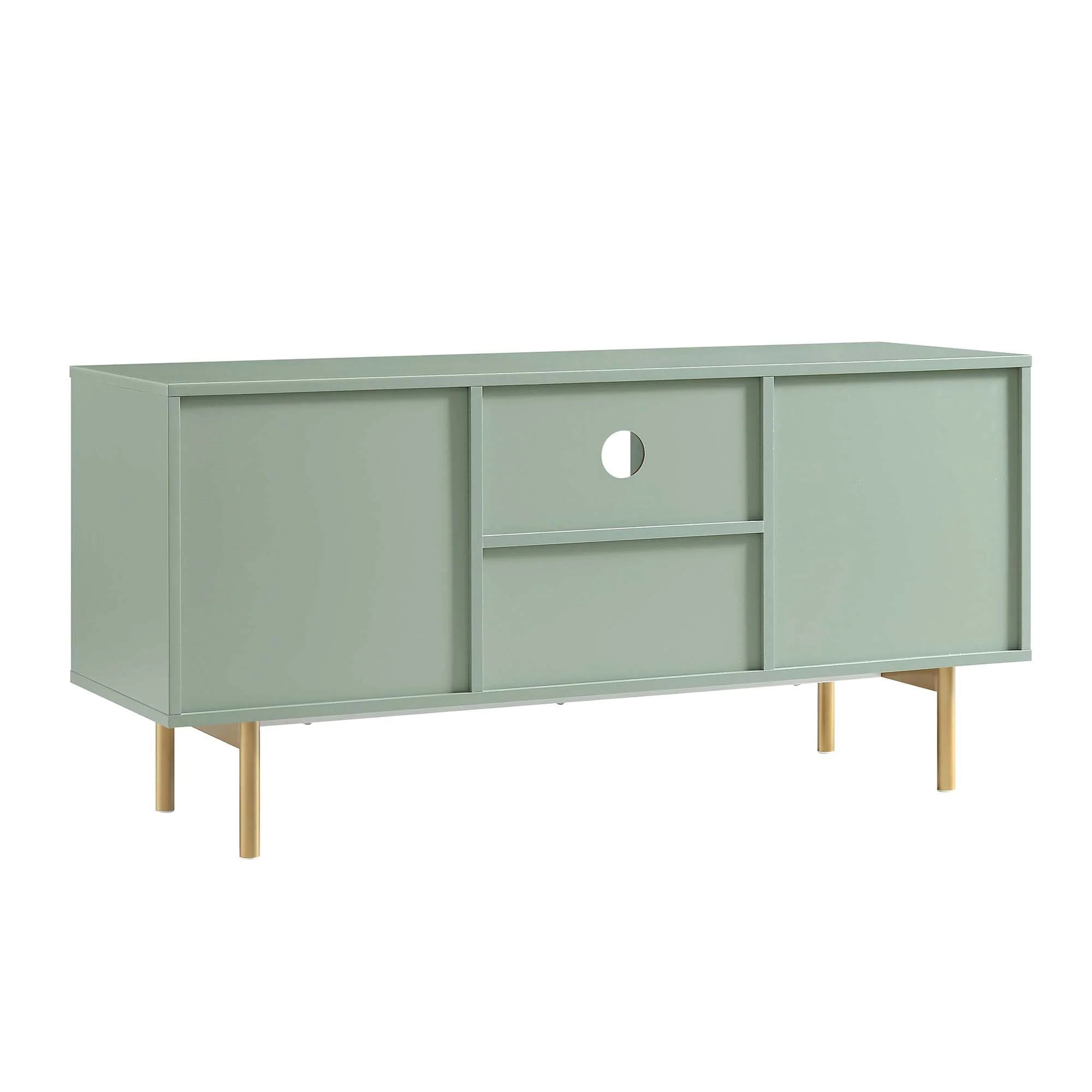 Richmond Ridged 120cm Wide TV Media Unit, Matte Sage Green - Image 8
