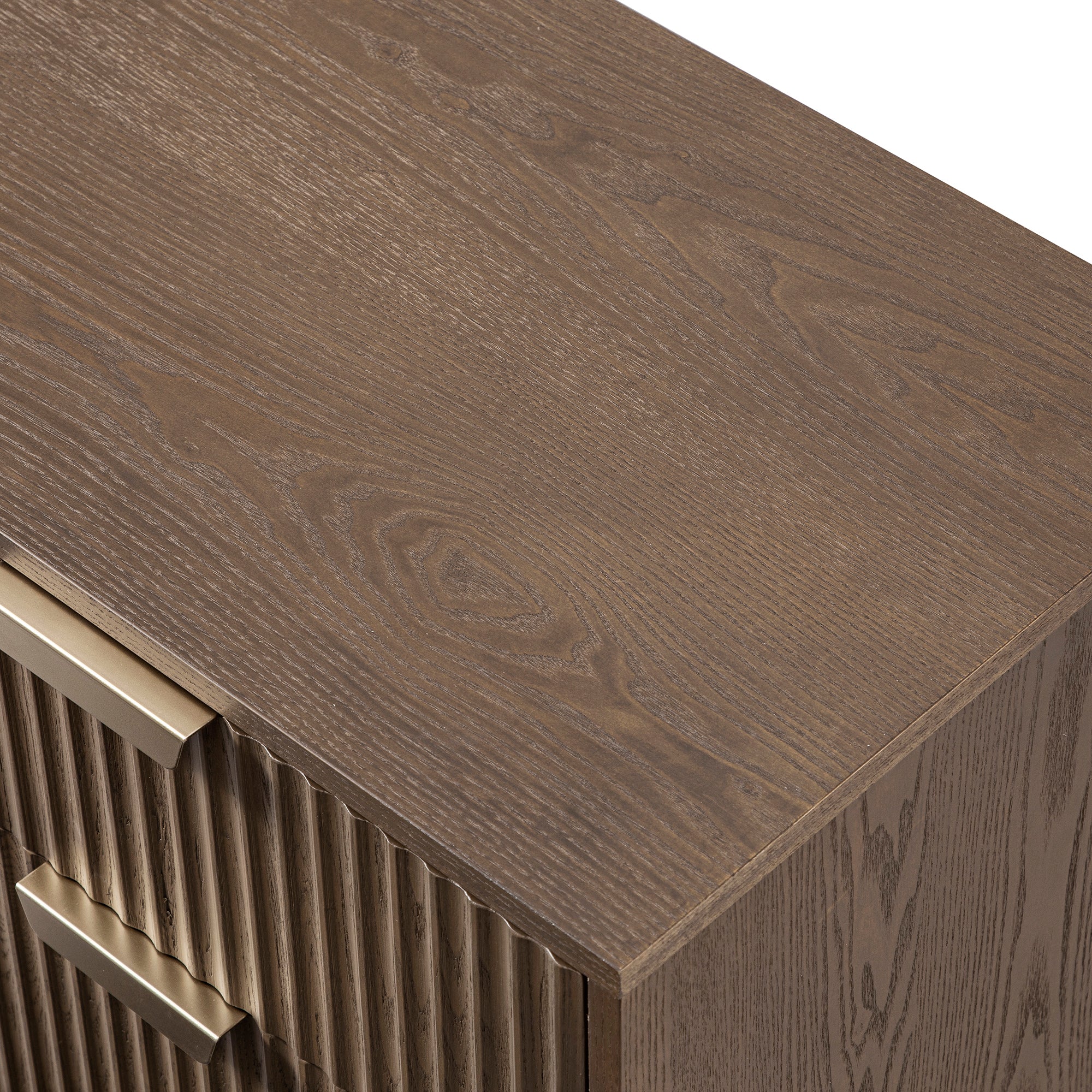 Richmond Ridged 2-Door Cabinet with Drawers, Dark Ash - Image 15