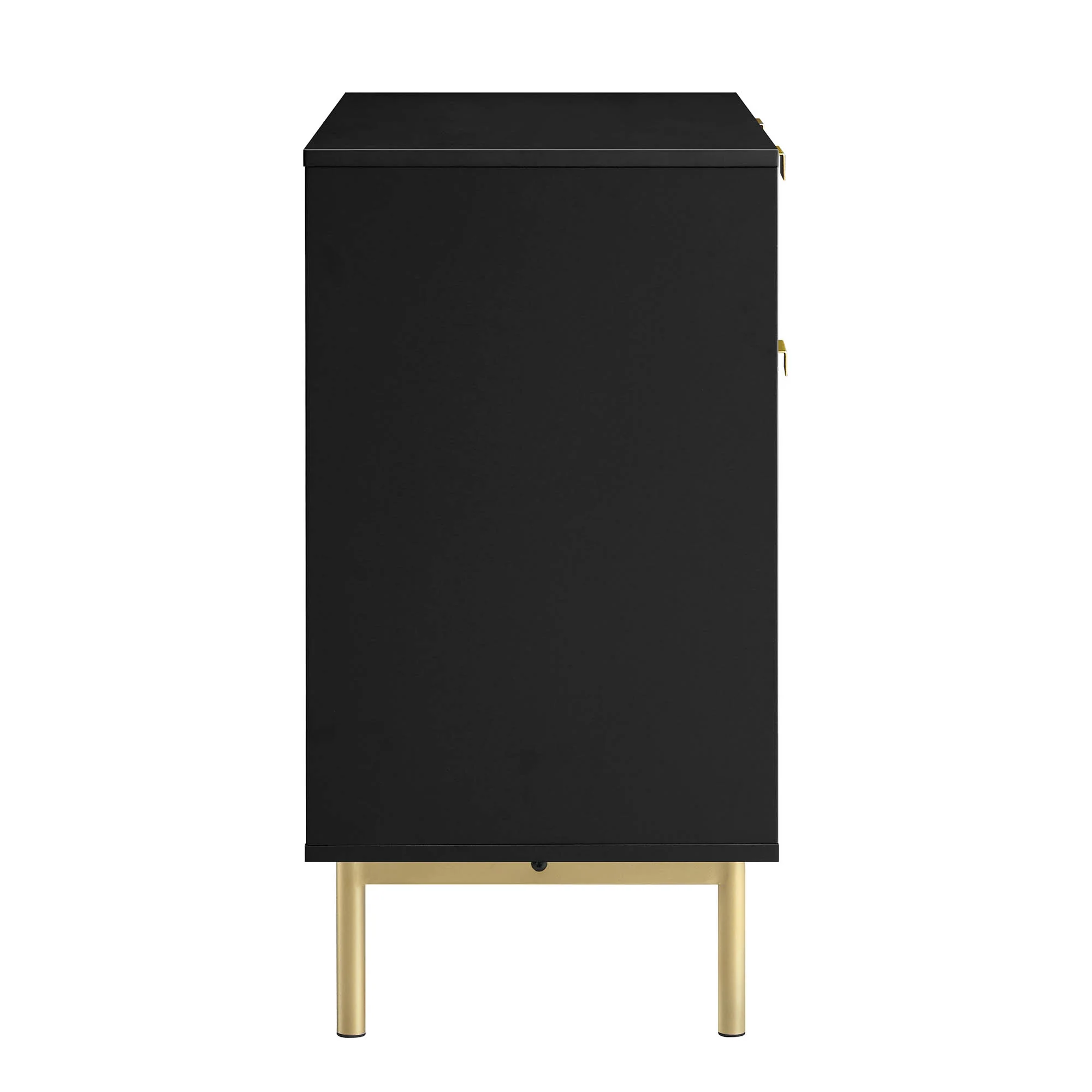 Richmond Ridged 2-Door Cabinet with Drawers, Matte Black - Image 8
