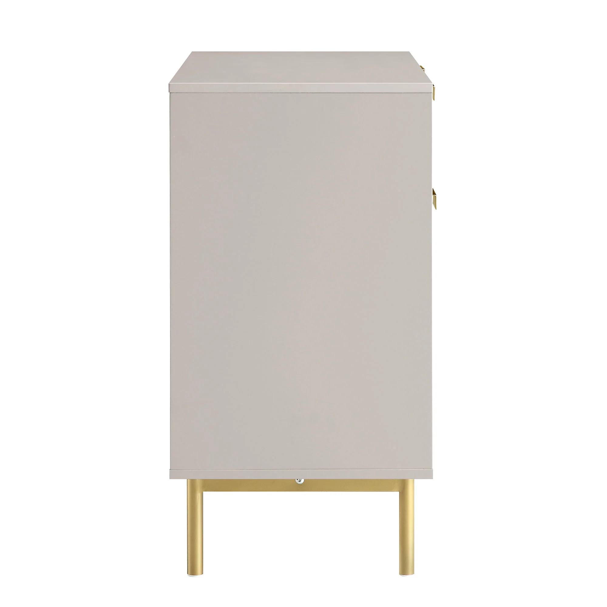 Richmond Ridged 2-Door Cabinet with Drawers, Matte Taupe - Image 8