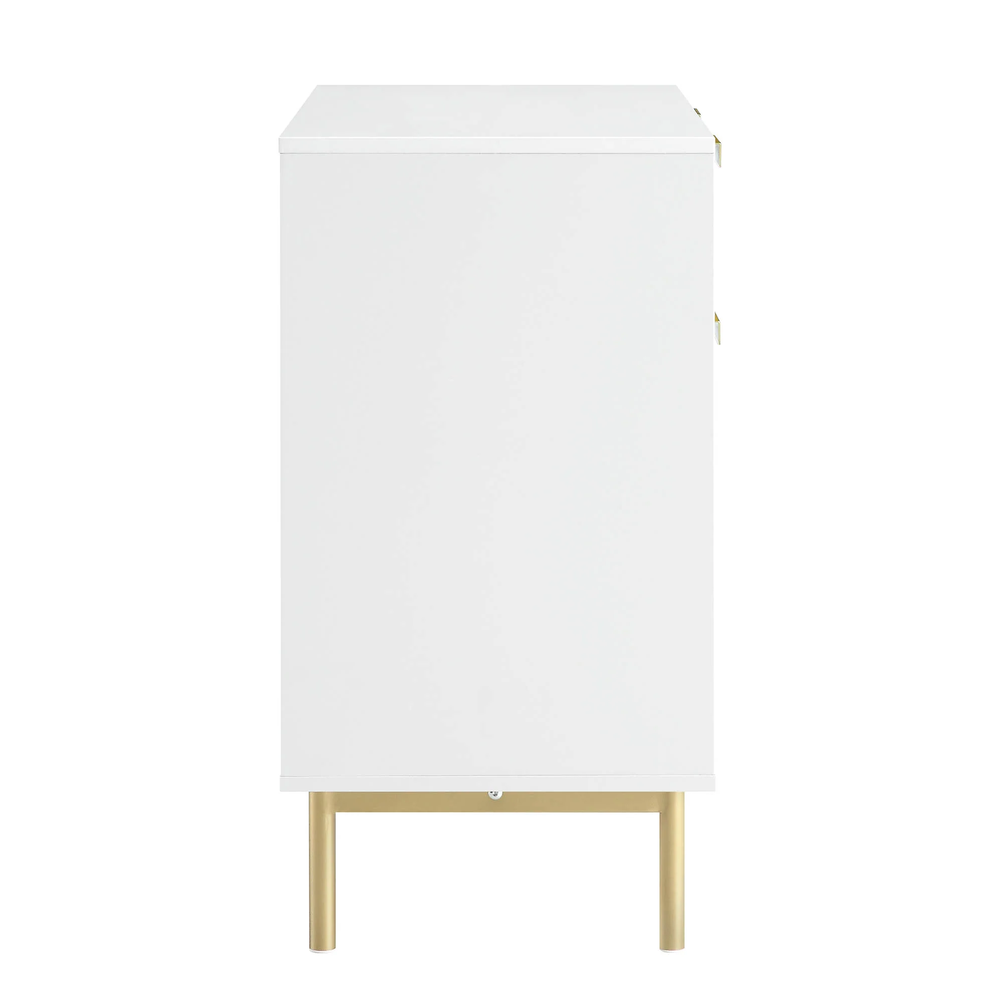 Richmond Ridged 2-Door Cabinet with Drawers, Matte White - Image 7